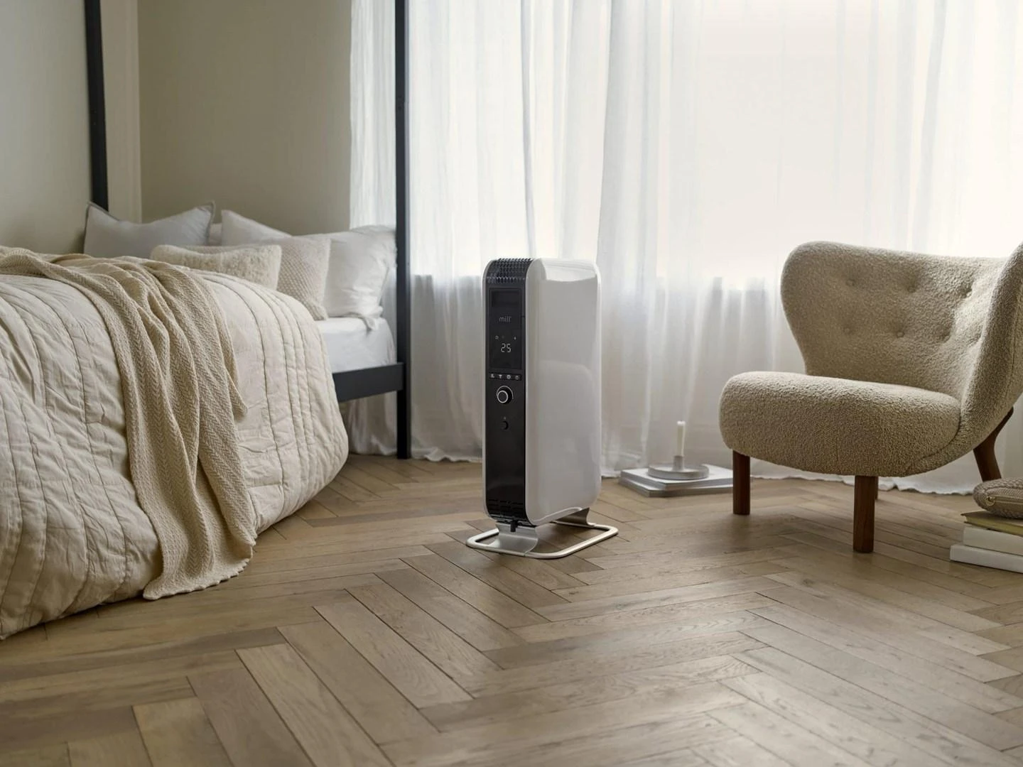 Tepalinis šildytuvas Mill Gentle Air OIL1500WIFI3 GEN3, 1500 W, iki 25 m², Baltas