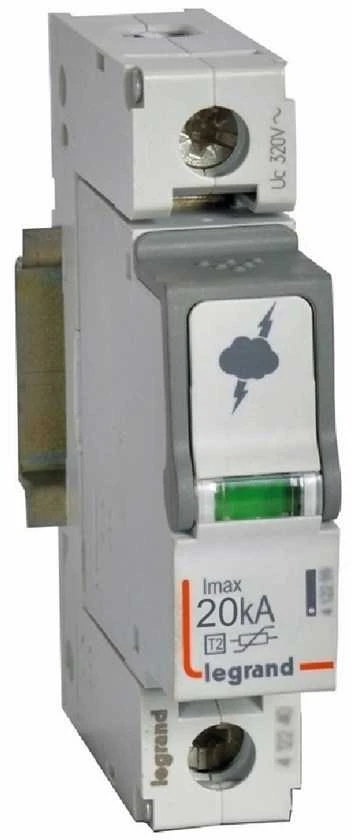 Legrand ON300 Viršįtampių ribotuvas T2 C 1P 1M 20KA TT, TNC, TNS