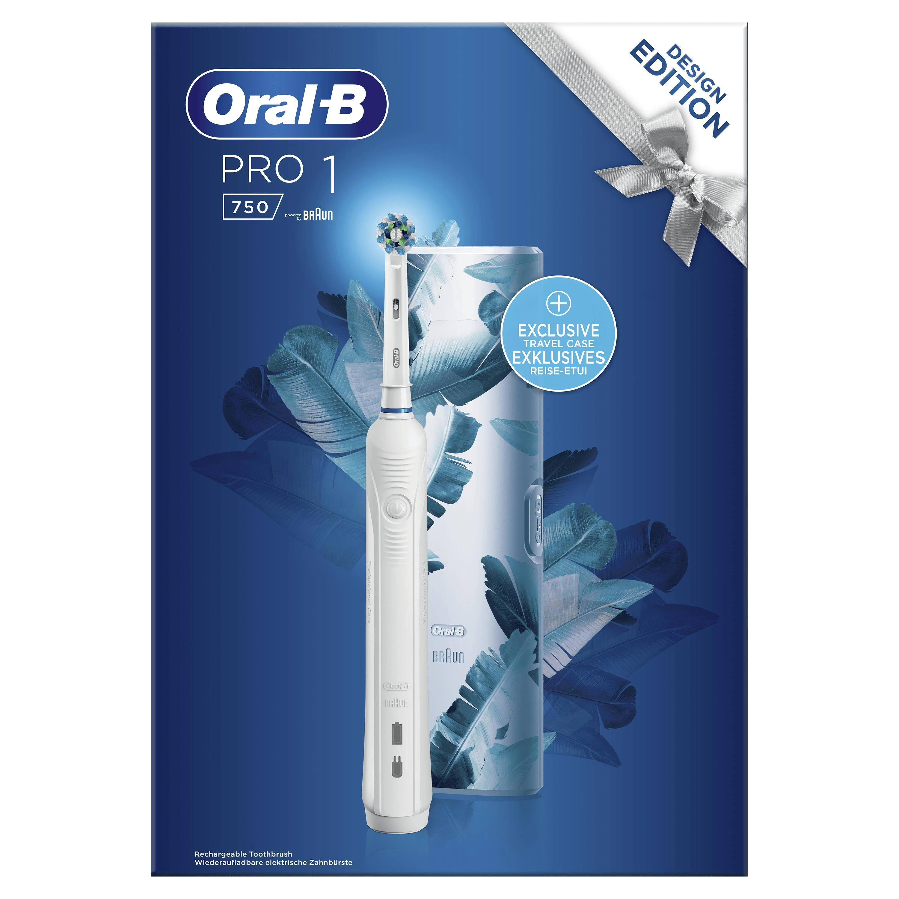 Dantų šepetėlis Šepetėlis Oral-B Pro 1 750 CrossAction Baltas + Dėklas Baltas