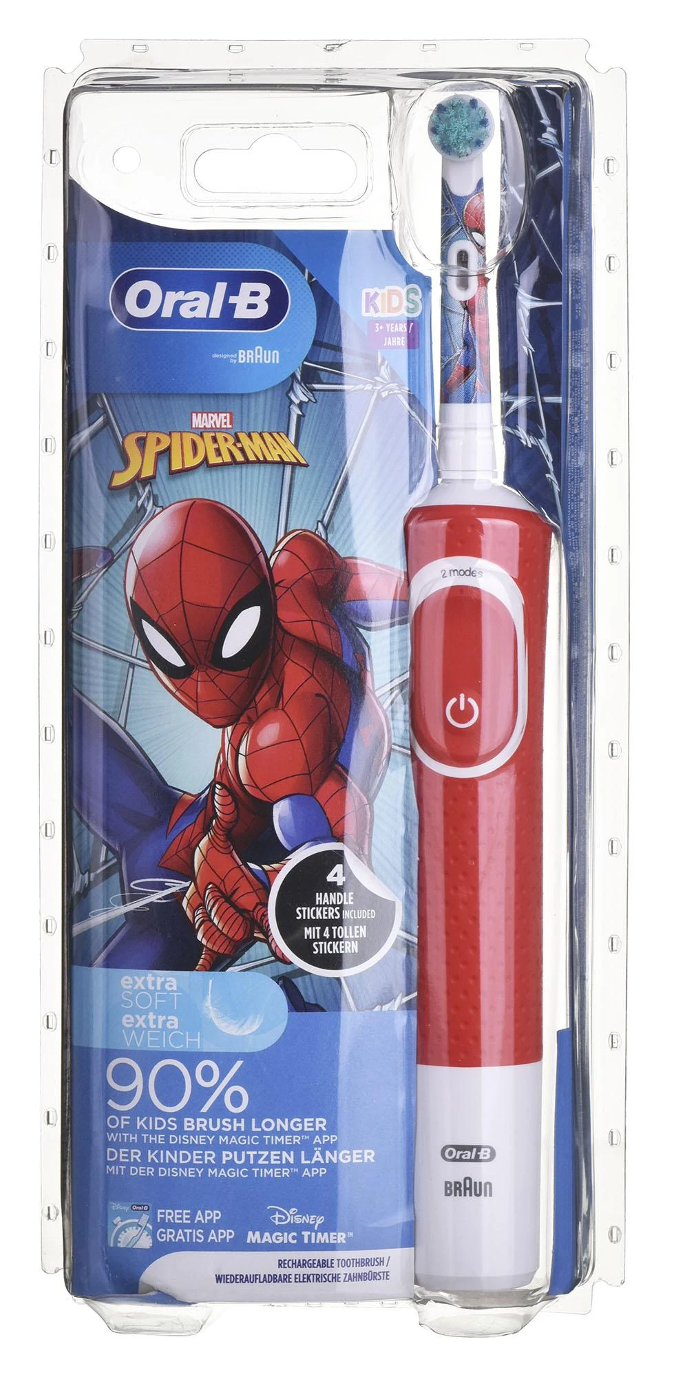Elektrinis dantų šepetėlis ORAL-B BRAUN D100 SPIDERMAN