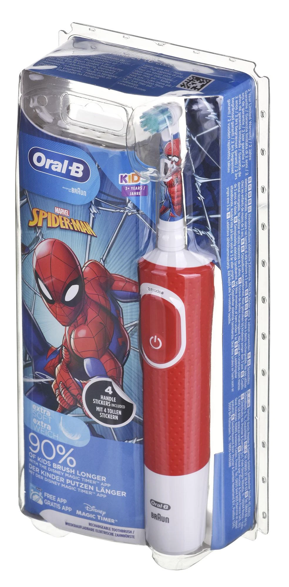 Elektrinis dantų šepetėlis ORAL-B BRAUN D100 SPIDERMAN