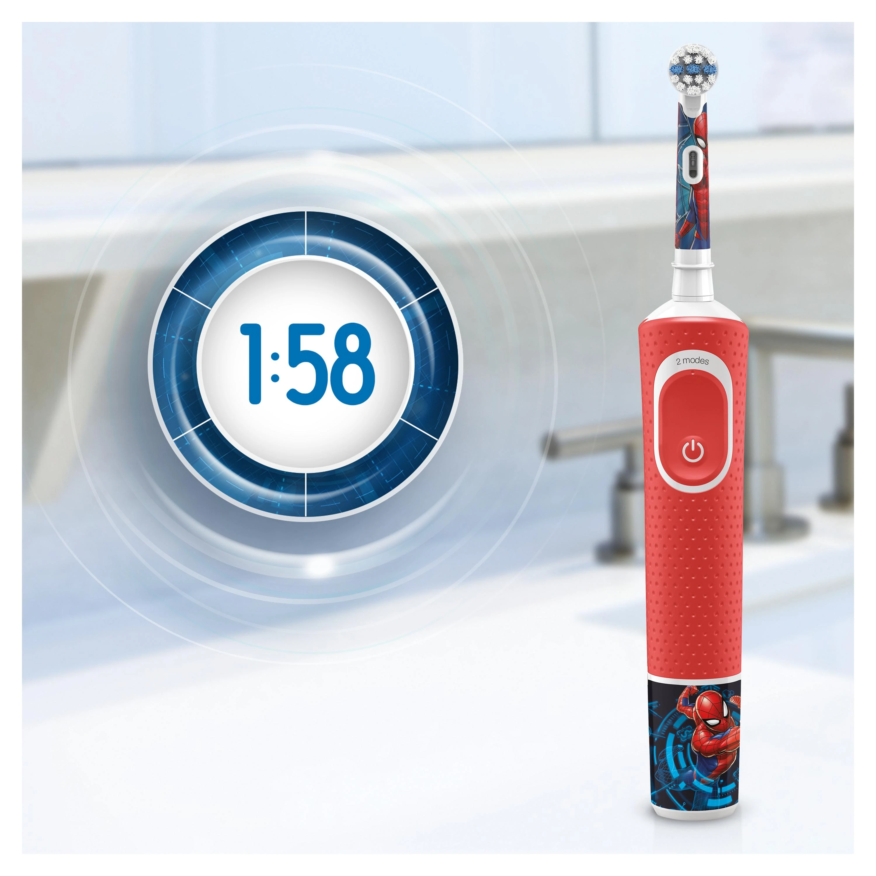 Elektrinis dantų šepetėlis ORAL-B BRAUN D100 SPIDERMAN