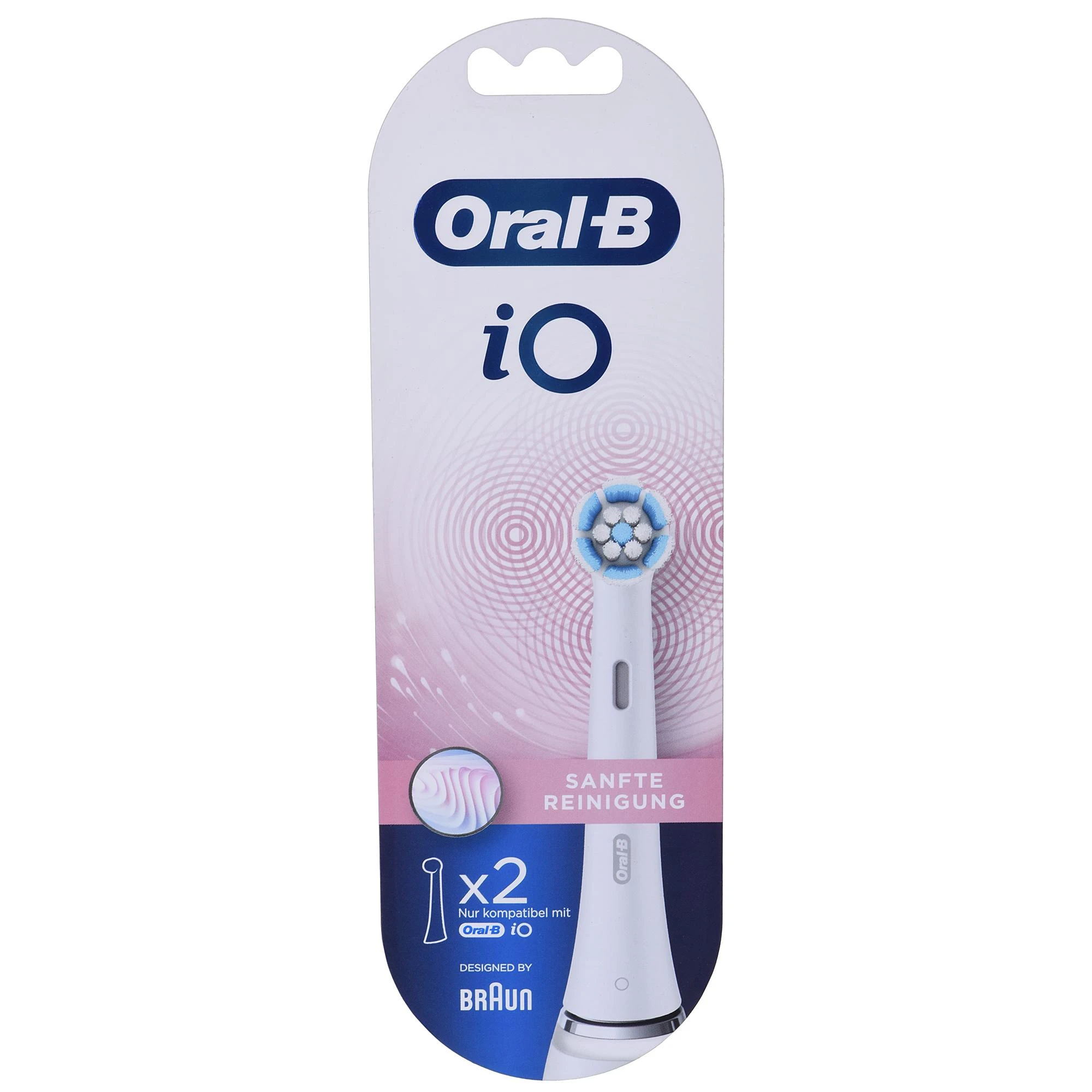 Oral-B | Replaceable Dantų šepetėlis Heads | iO Refill Gentle Care | Heads | Suaugusiems | Šepetėlių skaičius galvutės įeina 2 | Number of teeth brushing modes Does not apply | Baltas