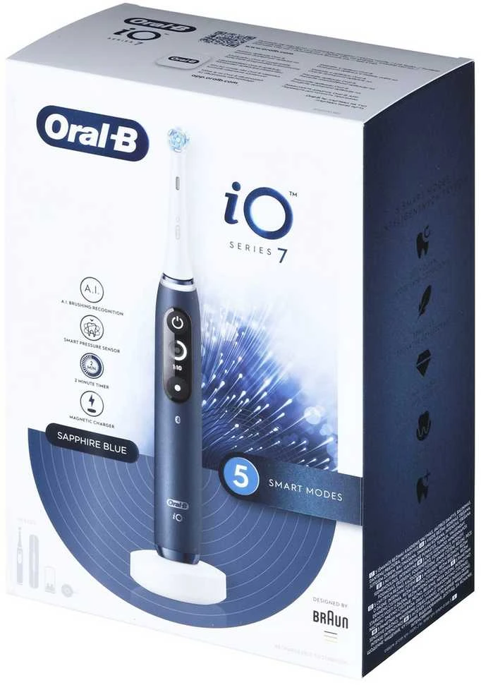 Braun iOM7.1A1.1BD Oral-B iO7 Elektrinis Dantų Šepetėlis Sapphire Mėlyna