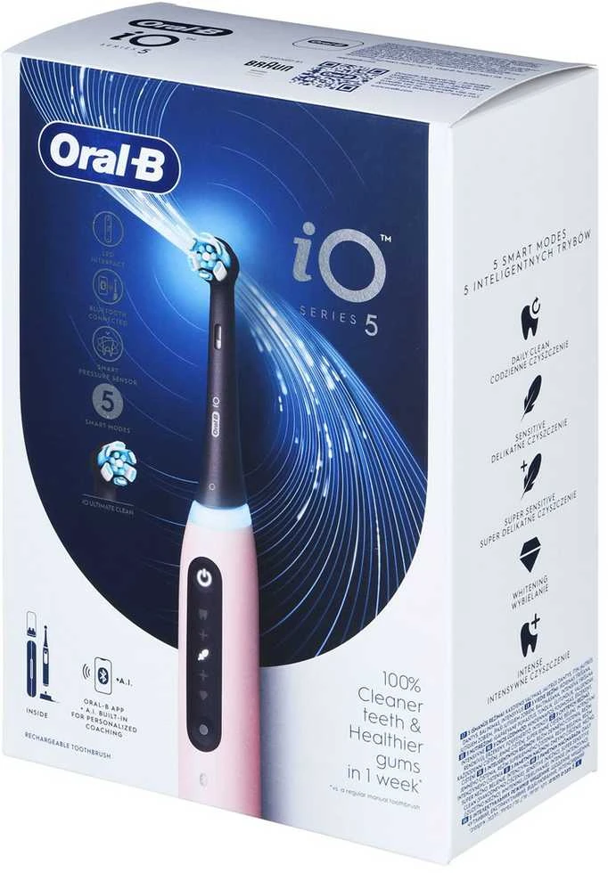 Dantų šepetėlis Oral-B iO 5 rožinė + etui