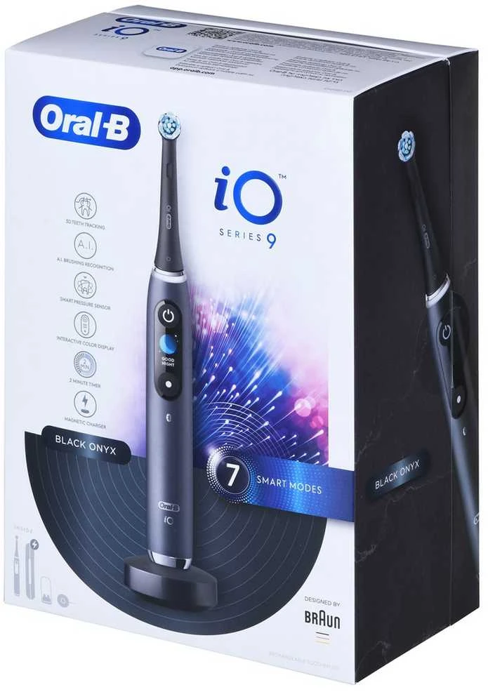 ORAL-B iO Series 9 Elektrinis dantų šepetėlis, juodos spalvos