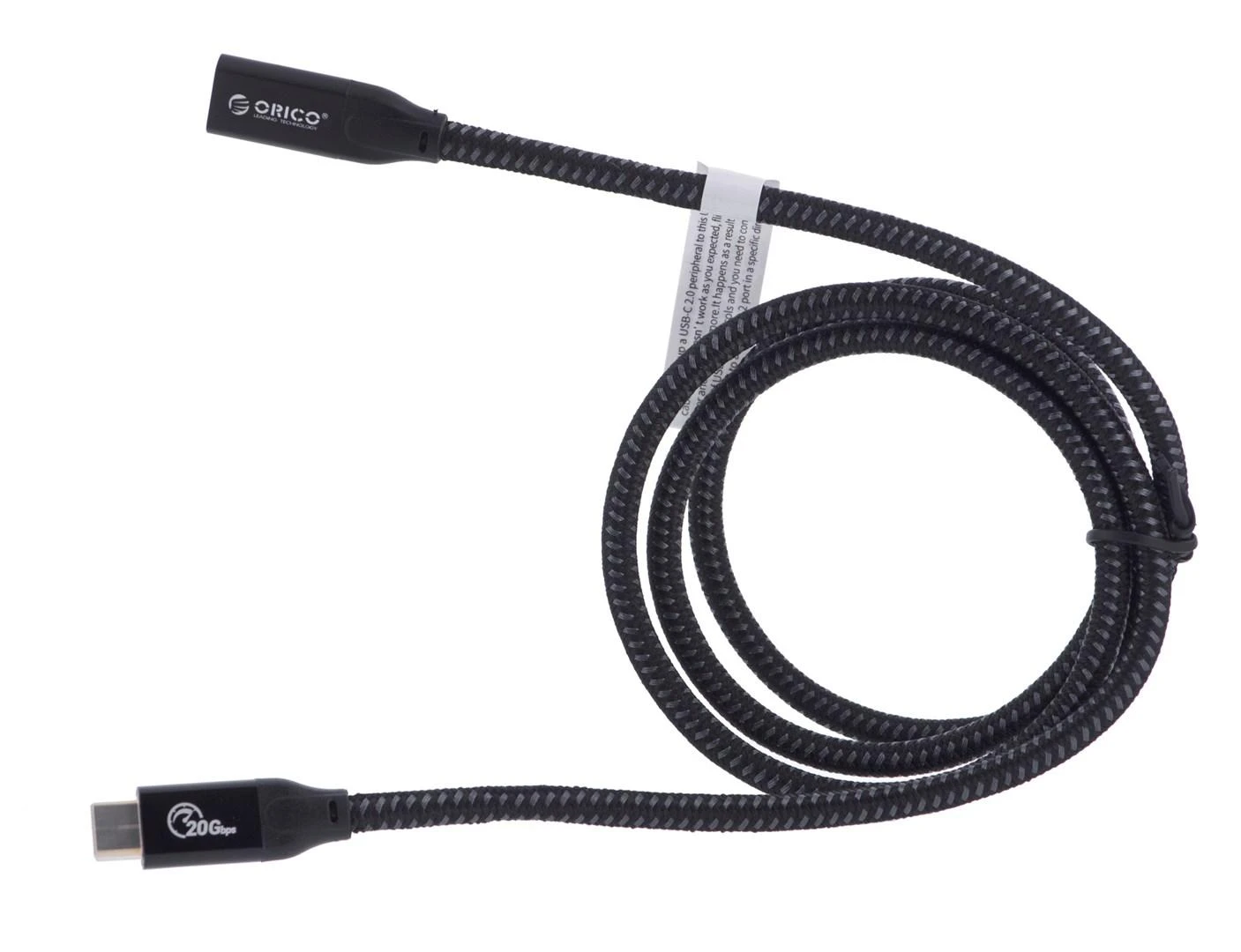 „Orico“ USB-C 3.2 prailginimo kabelis 20 Gbps, 4K, 100 W, 1 m