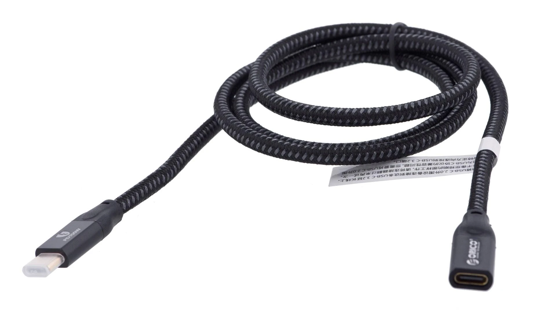 „Orico“ USB-C 3.2 prailginimo kabelis 20 Gbps, 4K, 100 W, 1 m