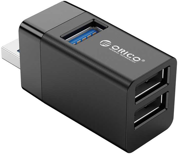 HUB USB Orico MINI-U32-BK-BP 3x USB-A 3.0 (MINI-U32-BK-BP)