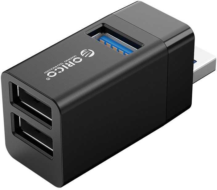 HUB USB Orico MINI-U32-BK-BP 3x USB-A 3.0 (MINI-U32-BK-BP)