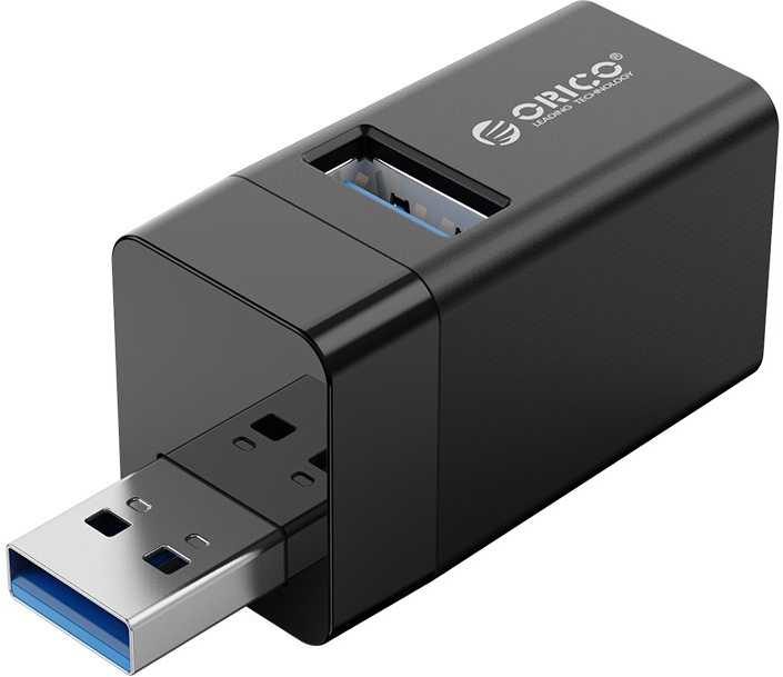 HUB USB Orico MINI-U32-BK-BP 3x USB-A 3.0 (MINI-U32-BK-BP)