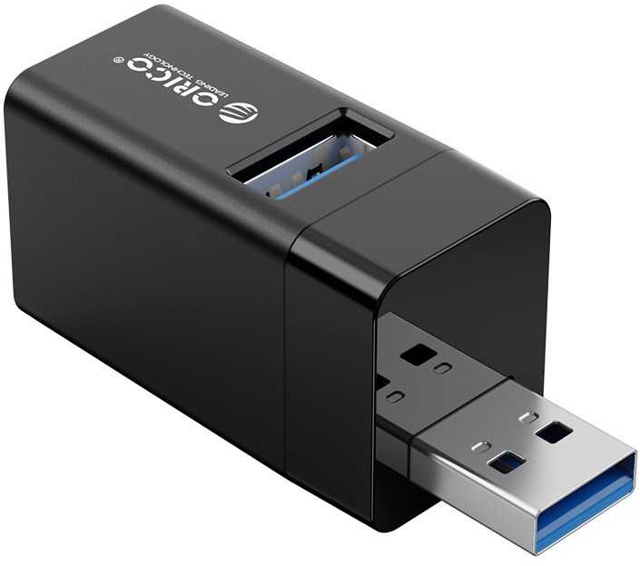 HUB USB Orico MINI-U32-BK-BP 3x USB-A 3.0 (MINI-U32-BK-BP)