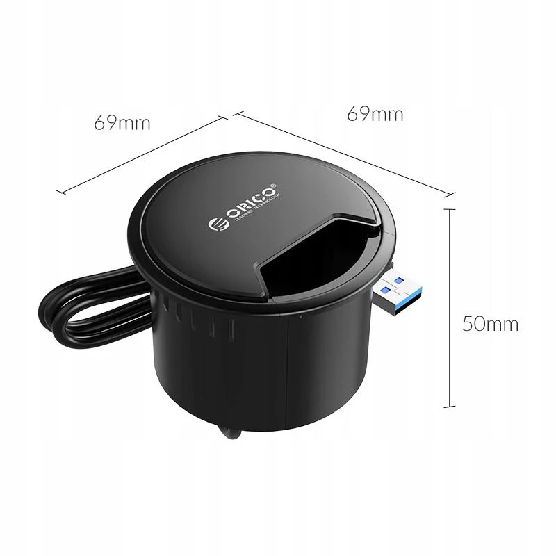 HUB USB Orico biurkowy USB 3.1 Gen1 4x USB A (DESK-4U-BK-BP)