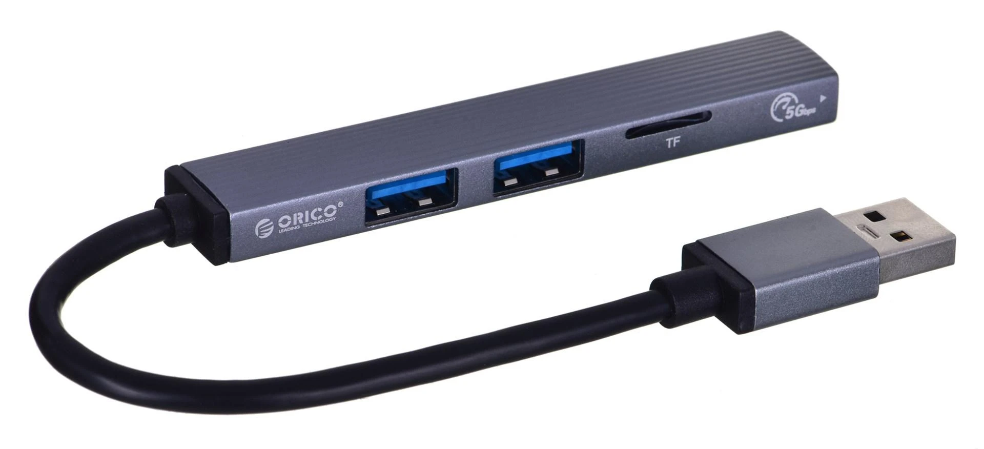 Orico USB šakotuvas su TF kortelių skaitytuvu