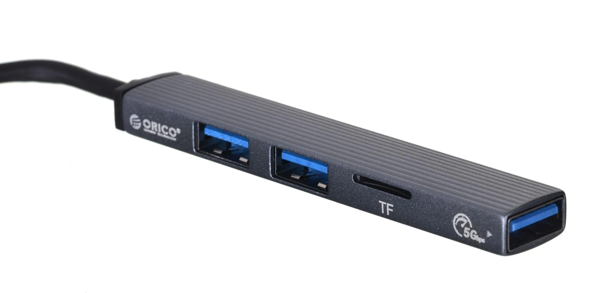 ORICO USB šakotuvas su TF lizdu ir 5Gbps indikacija