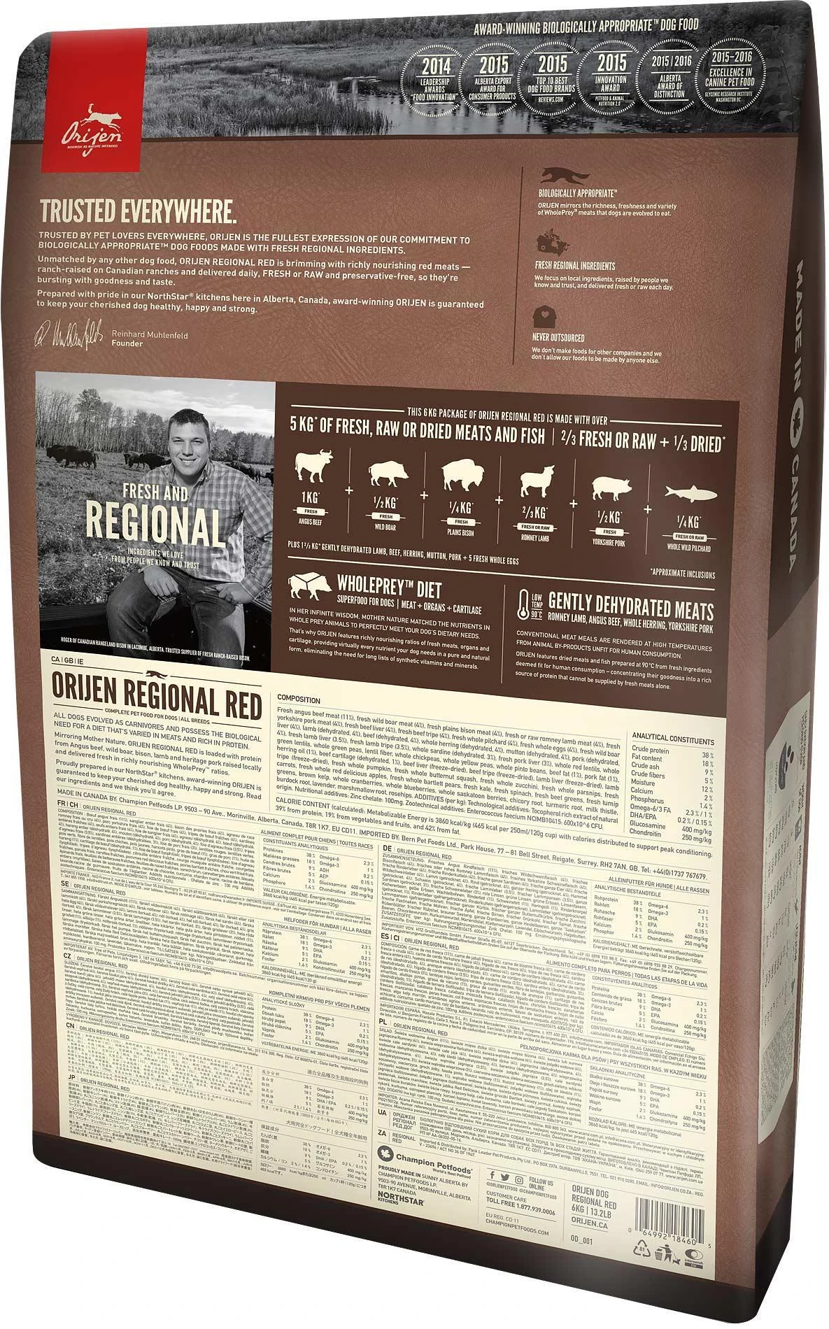 ORIJEN Dog Regional Raudona 11,4kg