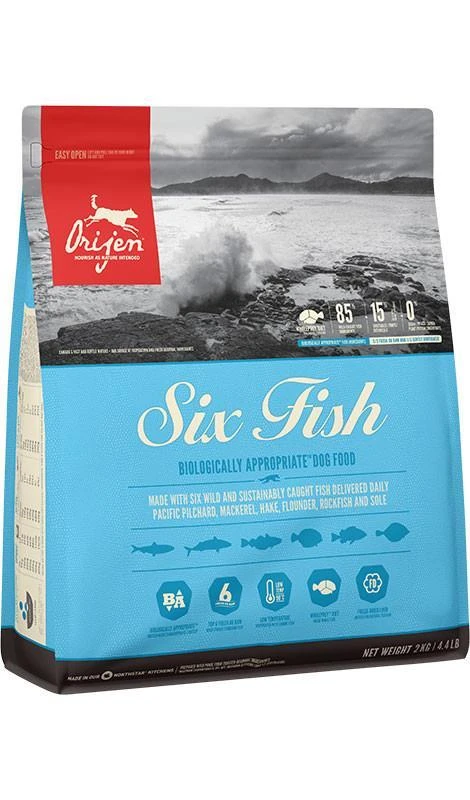 ORIJEN Six žuvis - sausas šunų maistas - 2kg