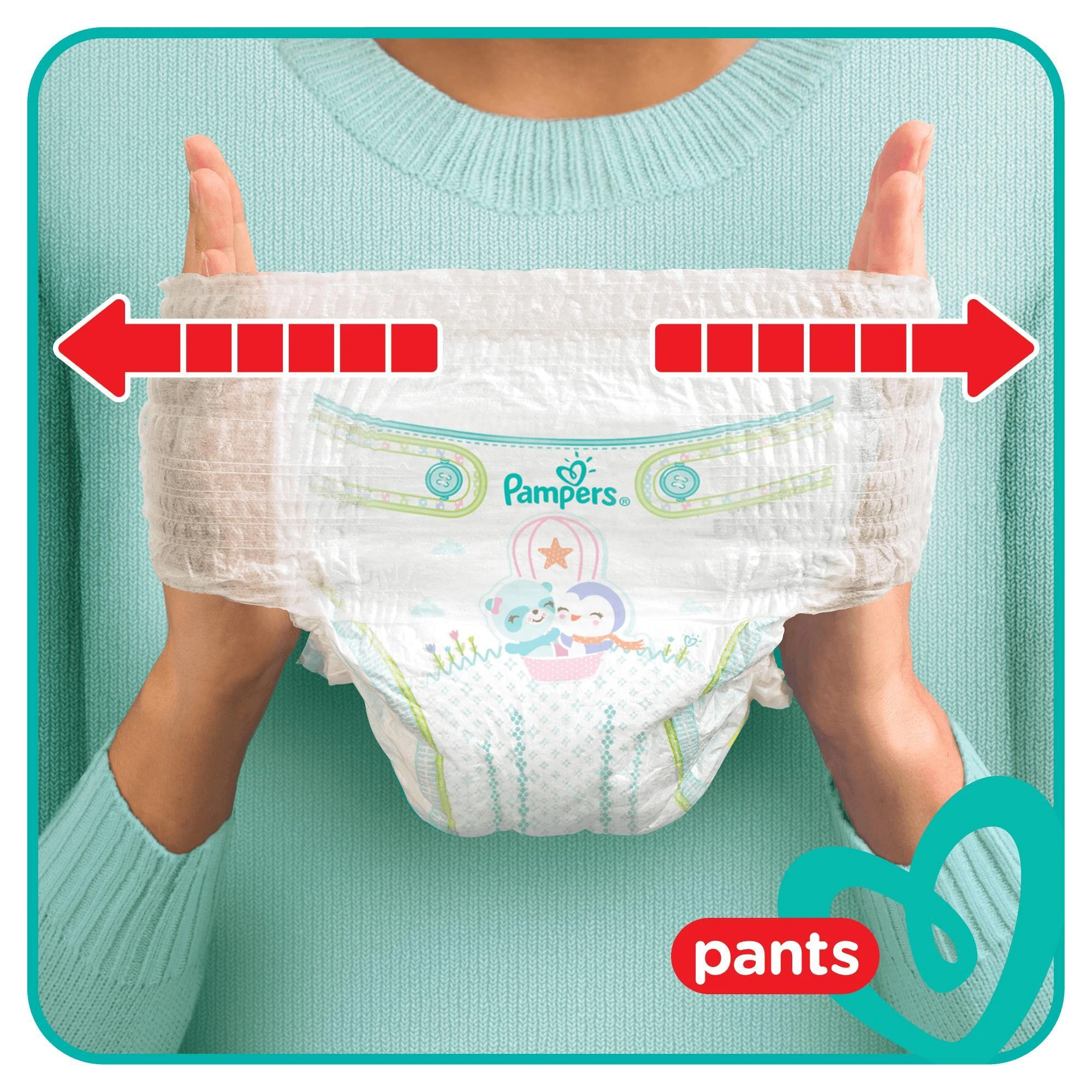 Sauskelnės PAMPERS Pants Splashers, 4 dydis 9 - 15 kg, 11 vnt.