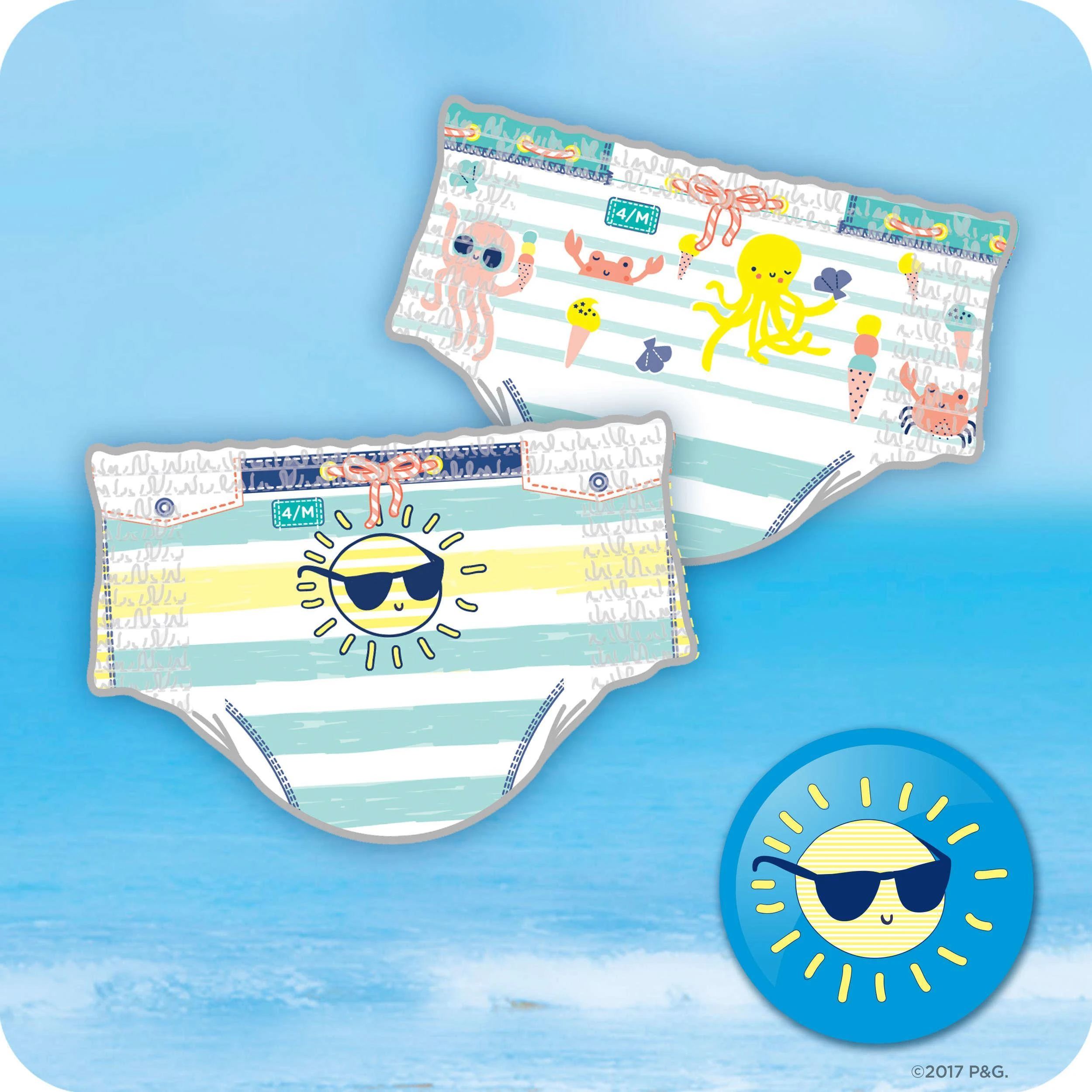Sauskelnės PAMPERS Pants Splashers, 4 dydis 9 - 15 kg, 11 vnt.