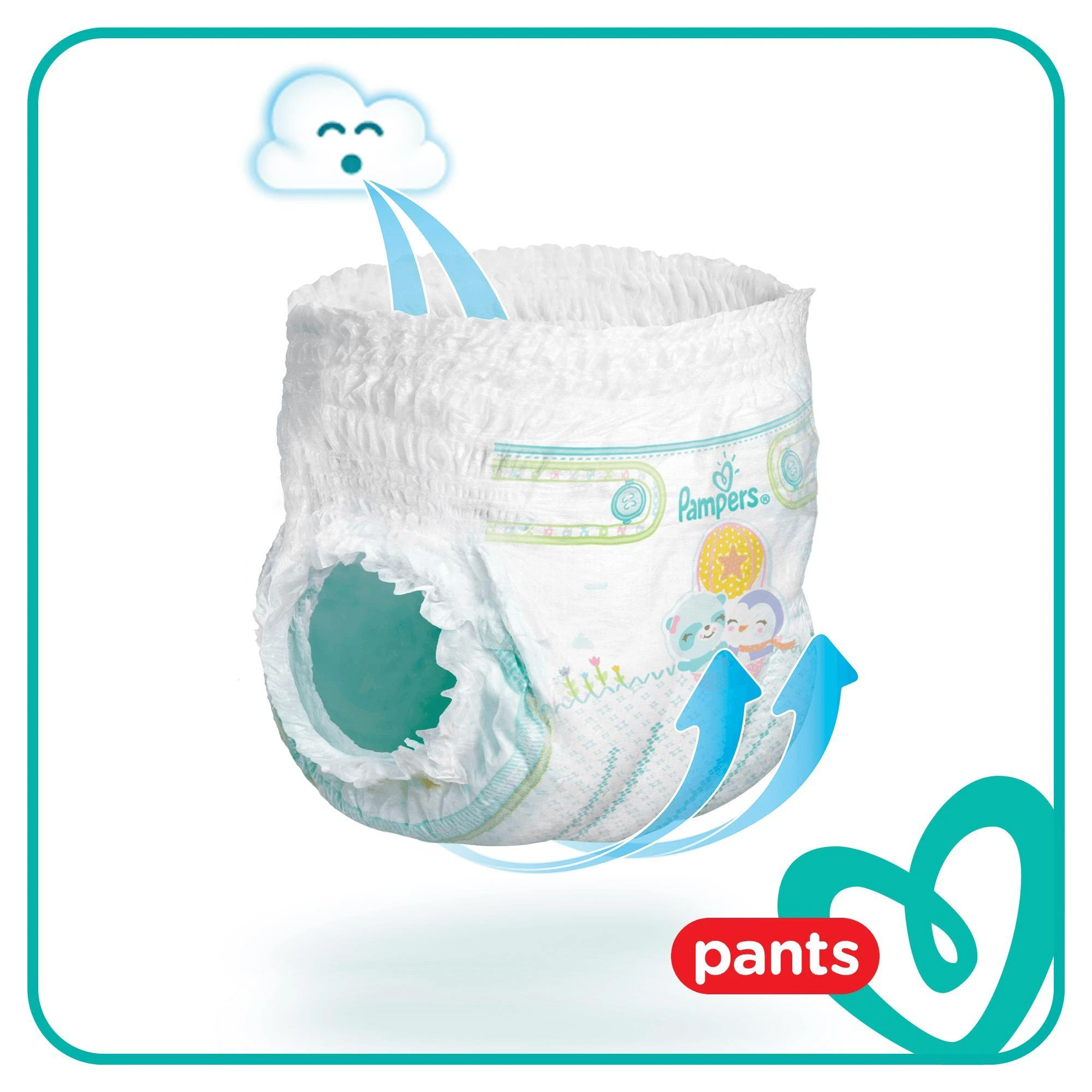 Sauskelnės PAMPERS Pants Splashers, 4 dydis 9 - 15 kg, 11 vnt.