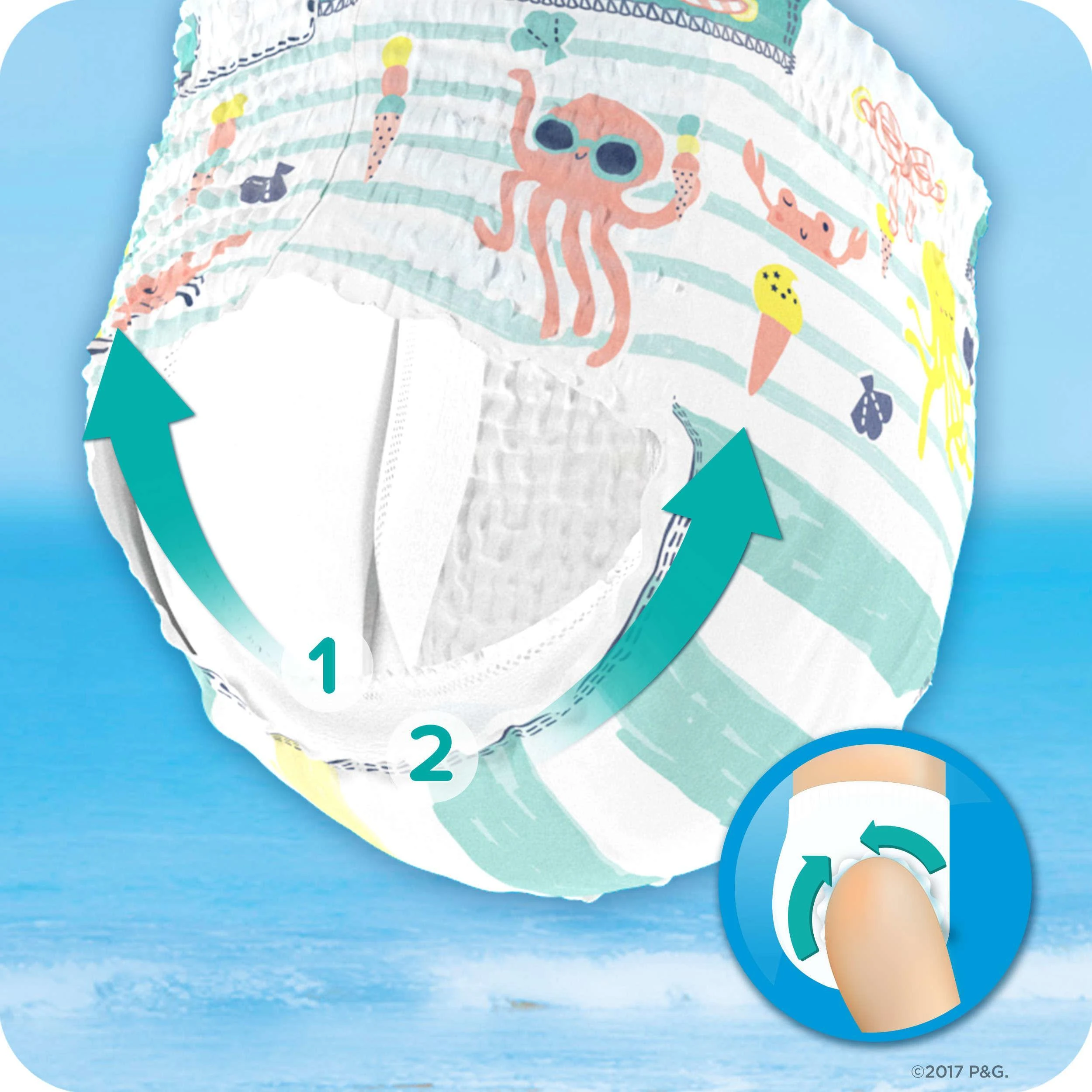 Sauskelnės PAMPERS Pants Splashers, 4 dydis 9 - 15 kg, 11 vnt.