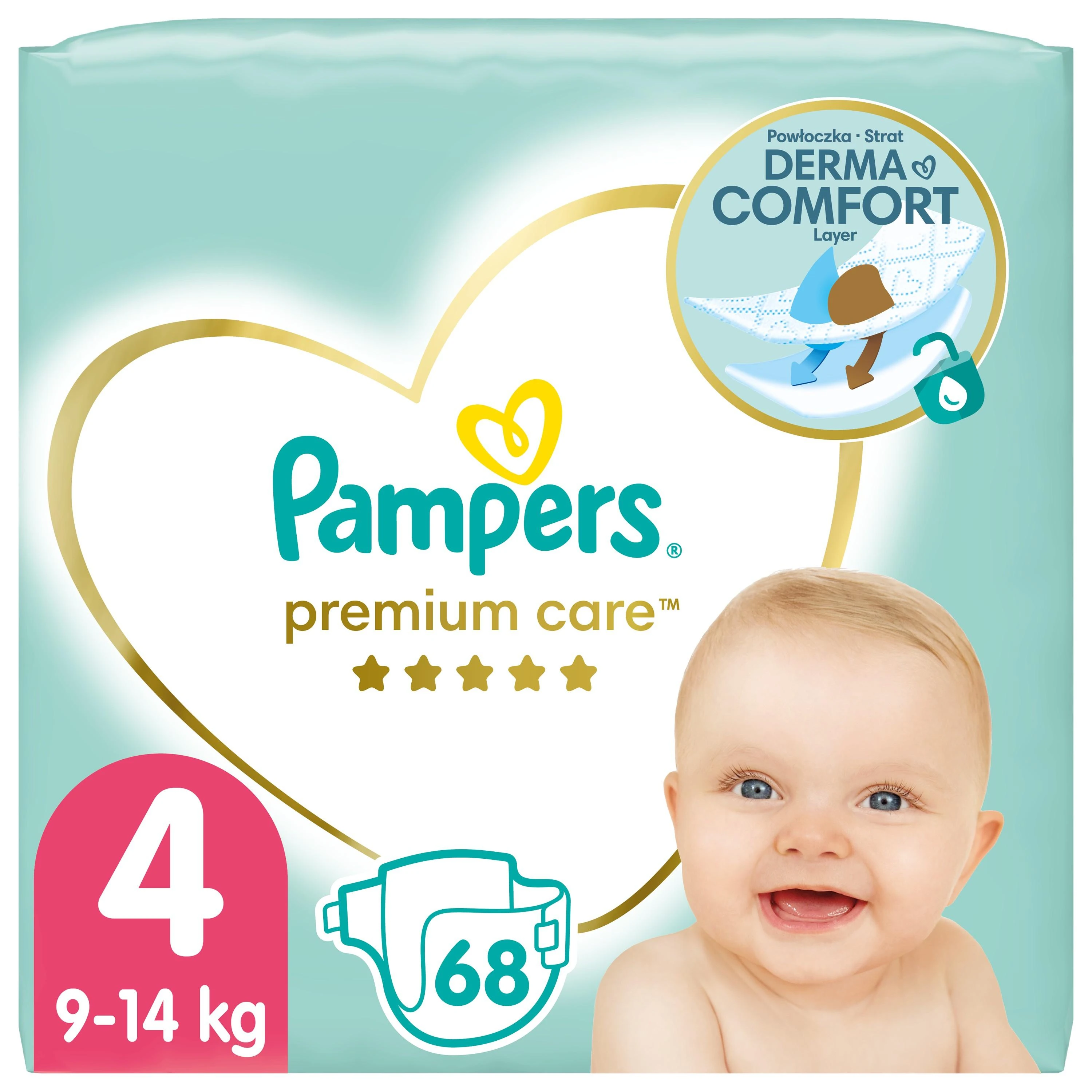 Pampers Premium Care Tape Sauskelnės, 4 Dydis, 68 vnt.