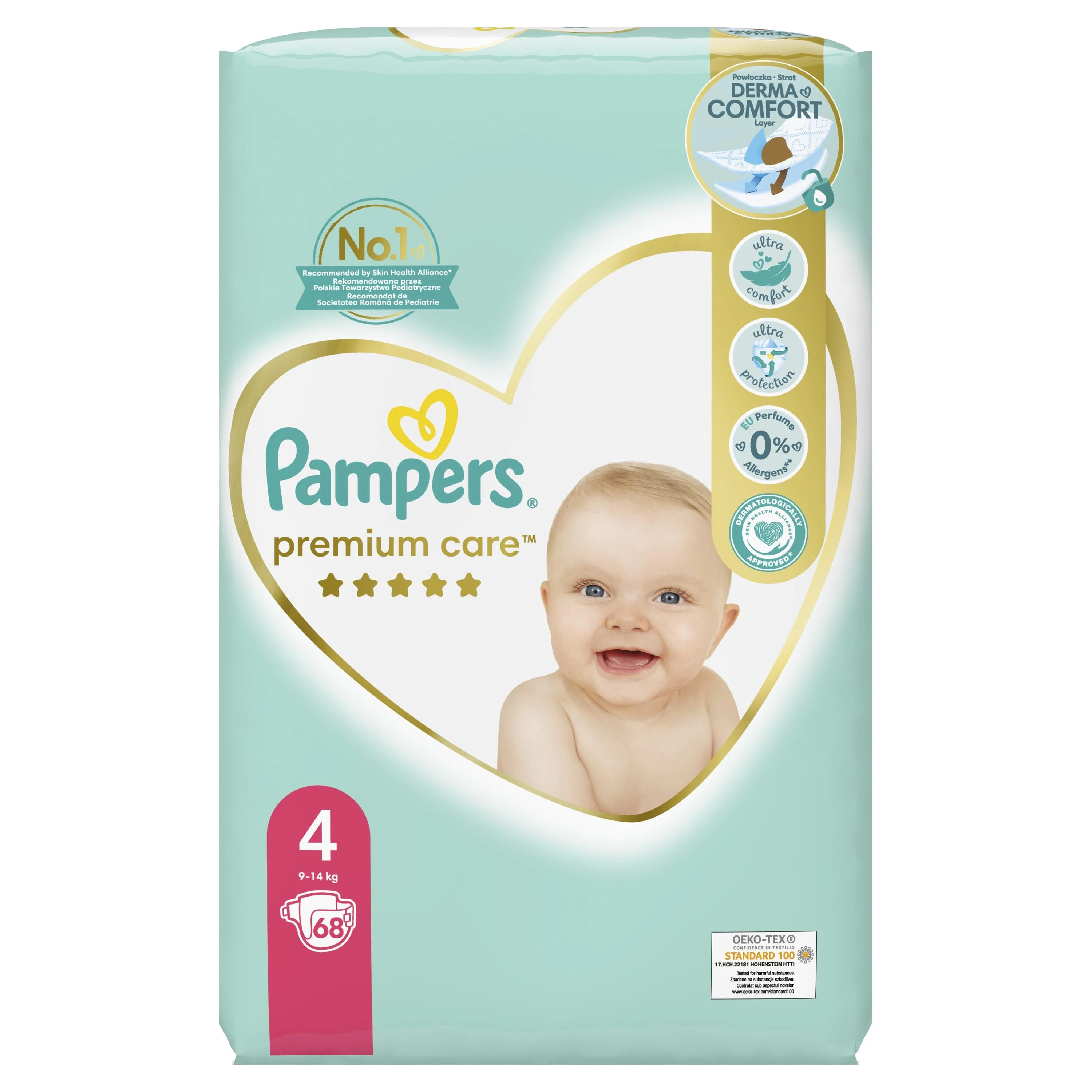 Pampers Premium Care Tape Sauskelnės, 4 Dydis, 68 vnt.