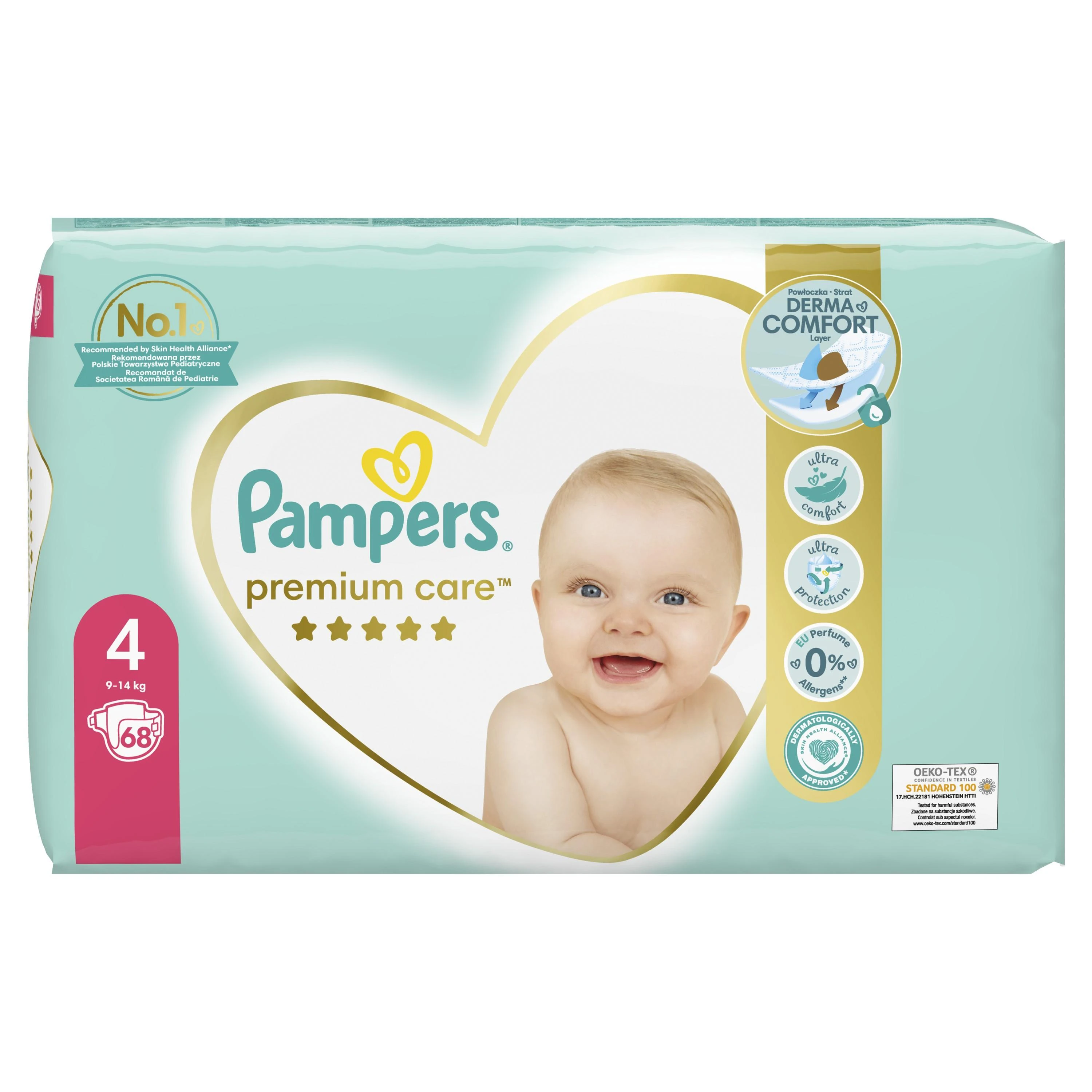 Pampers Premium Care Tape Sauskelnės, 4 Dydis, 68 vnt.