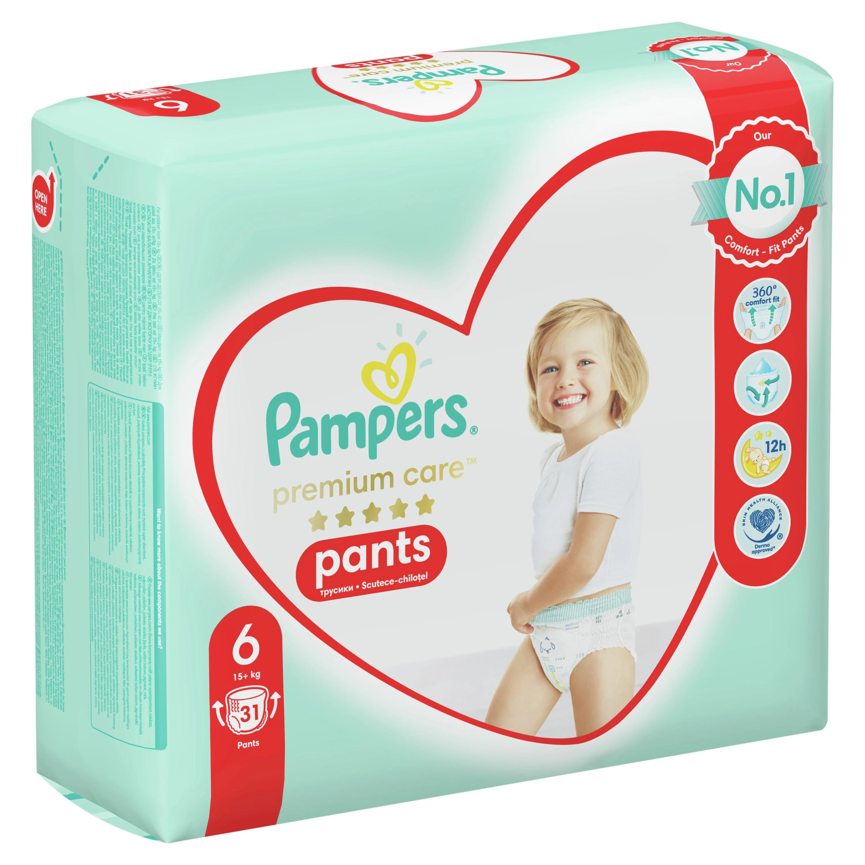 Sauskelnės-kelnaitės Pampers Premium Pants Value Pack, 6 dydis, 31 vnt.