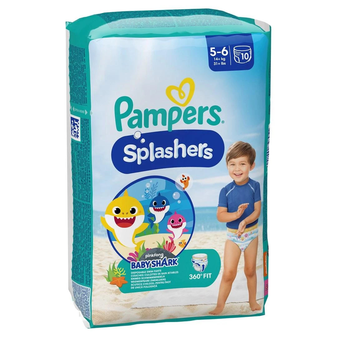 Sauskelnės-Kelnaitės PAMPERS Pants Splashers, 5 dydis 14+ kg, 10 vnt.