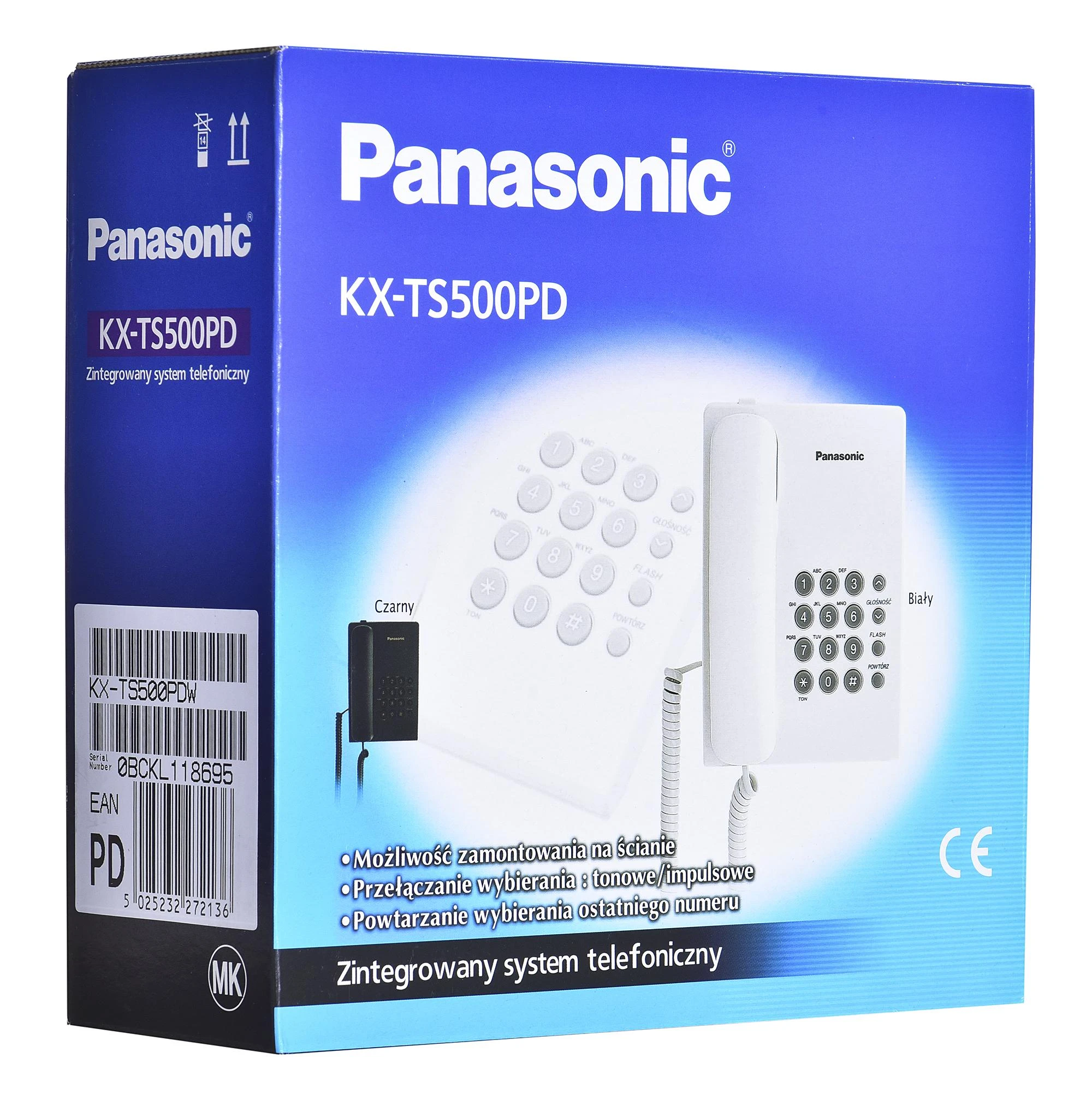 Panasonic KX-TS500PDW telefonas