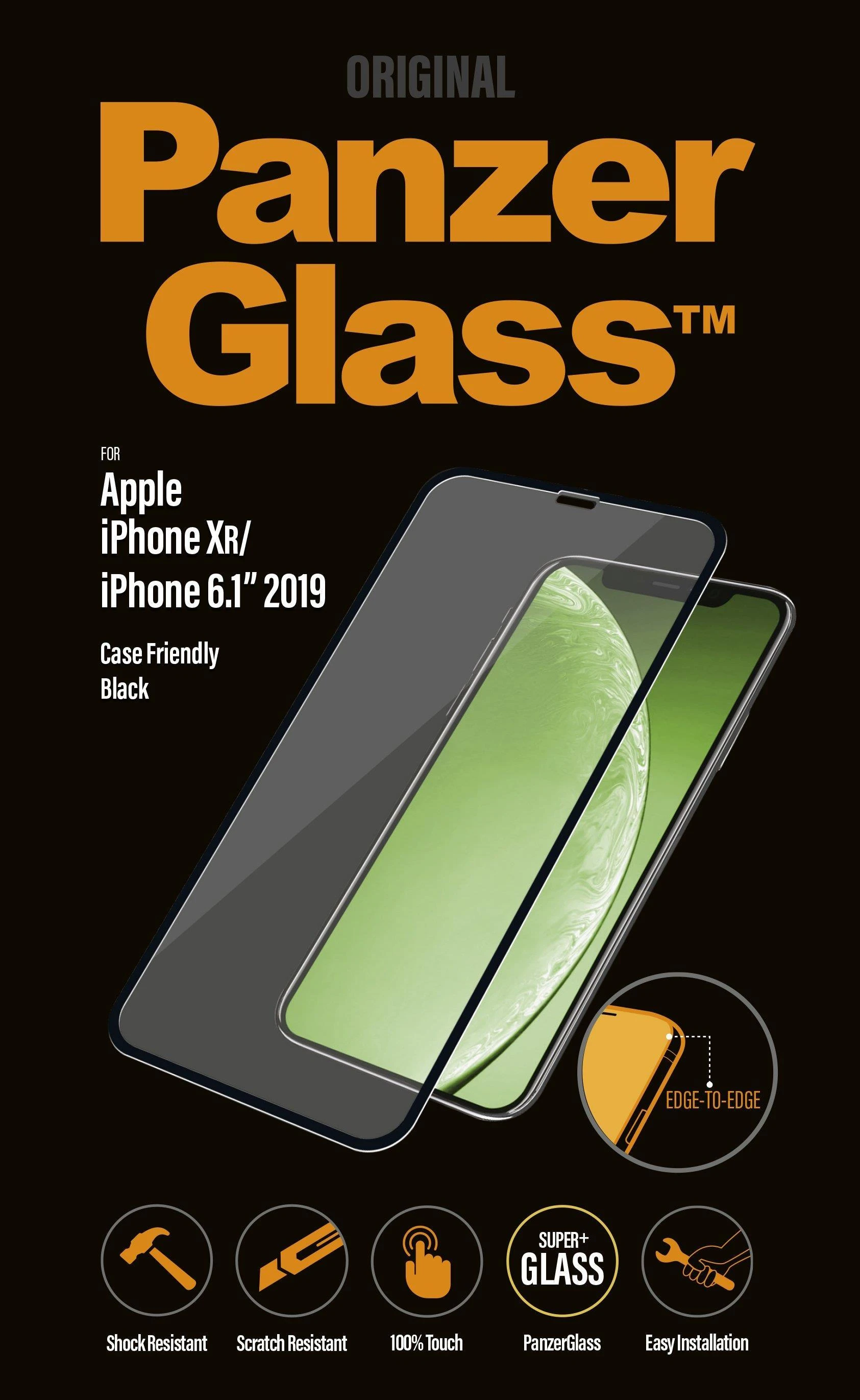 Panzer Glass Ekrano apsauga PREMIUM TEMPERED stiklas 3D ekrano apsauga pilnas dangtelis iPhone 11 Casefriendly (Juodas)