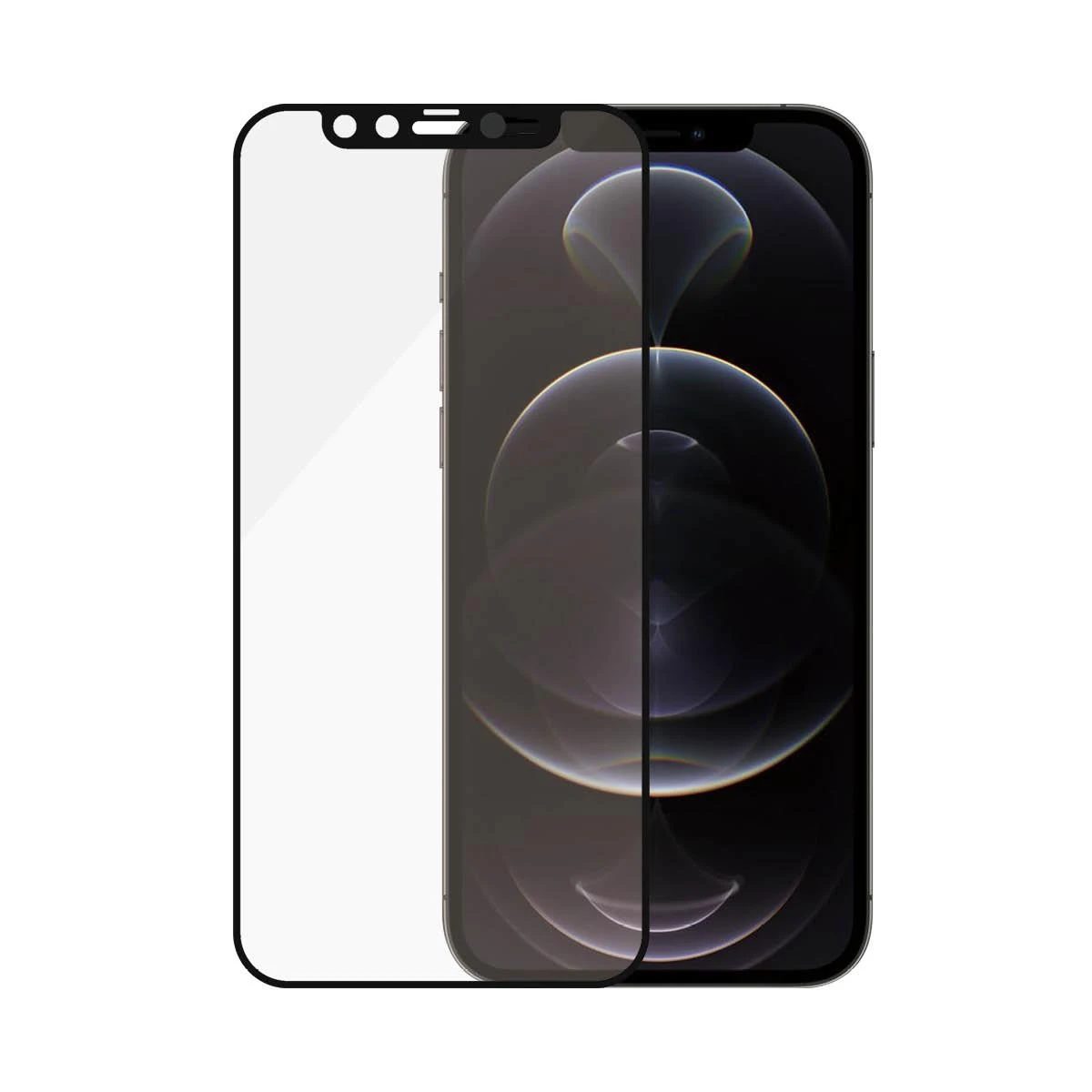 Panzer Glass PanzerGlass | CamSlider AB | Apple | iPhone 12/12 Pro | Grūdintas stiklas | Juodas | Patogus atvejams | Privatumo stiklas
