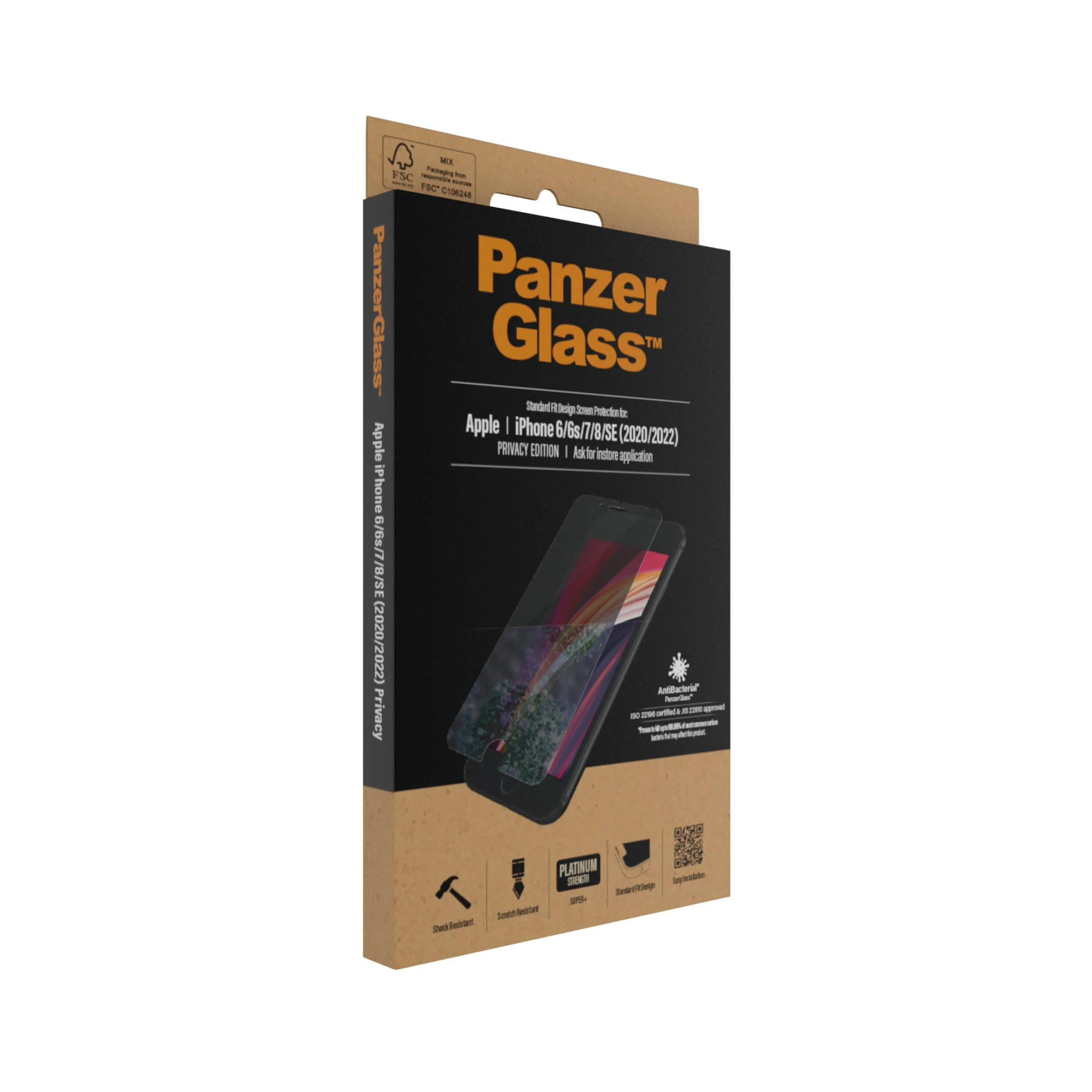 Panzer Glass PanzerGlass | Ekrano apsauga | Iphone | iPhone 6/6s/7/8/SE (2020) | Stiklas | Crystal Clear | Skaidri ekrano apsauga