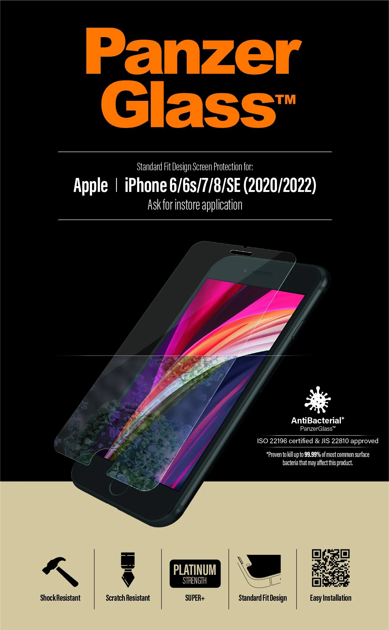 Panzer Glass PanzerGlass 2684 ekrano apsauga Skaidri ekrano apsauga Mobilusis telefonas / išmanusis Apple 1 vnt