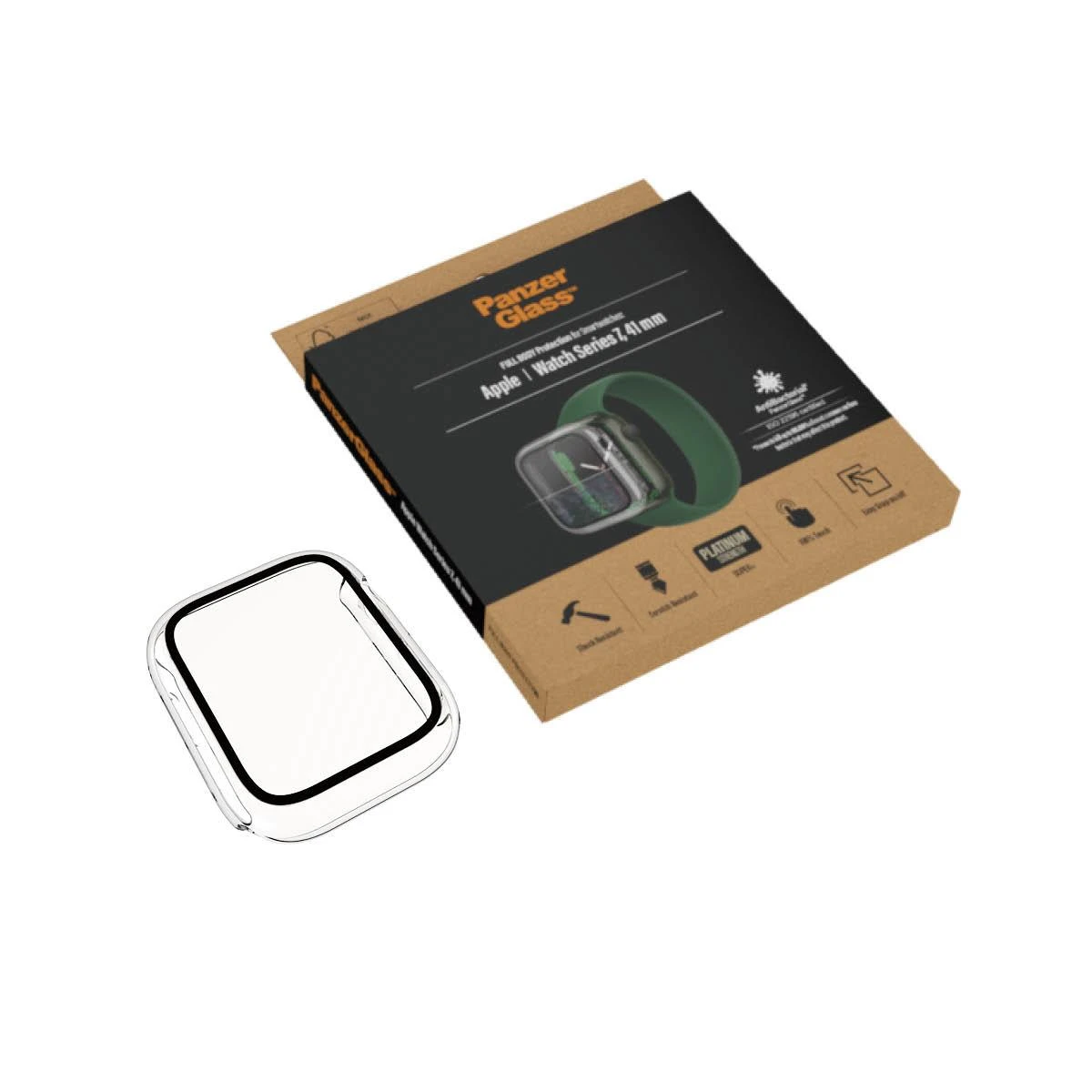 Panzer Glass PanzerGlass Viso korpuso Apple Watch 7 41mm ekrano apsauga, Skaidrus