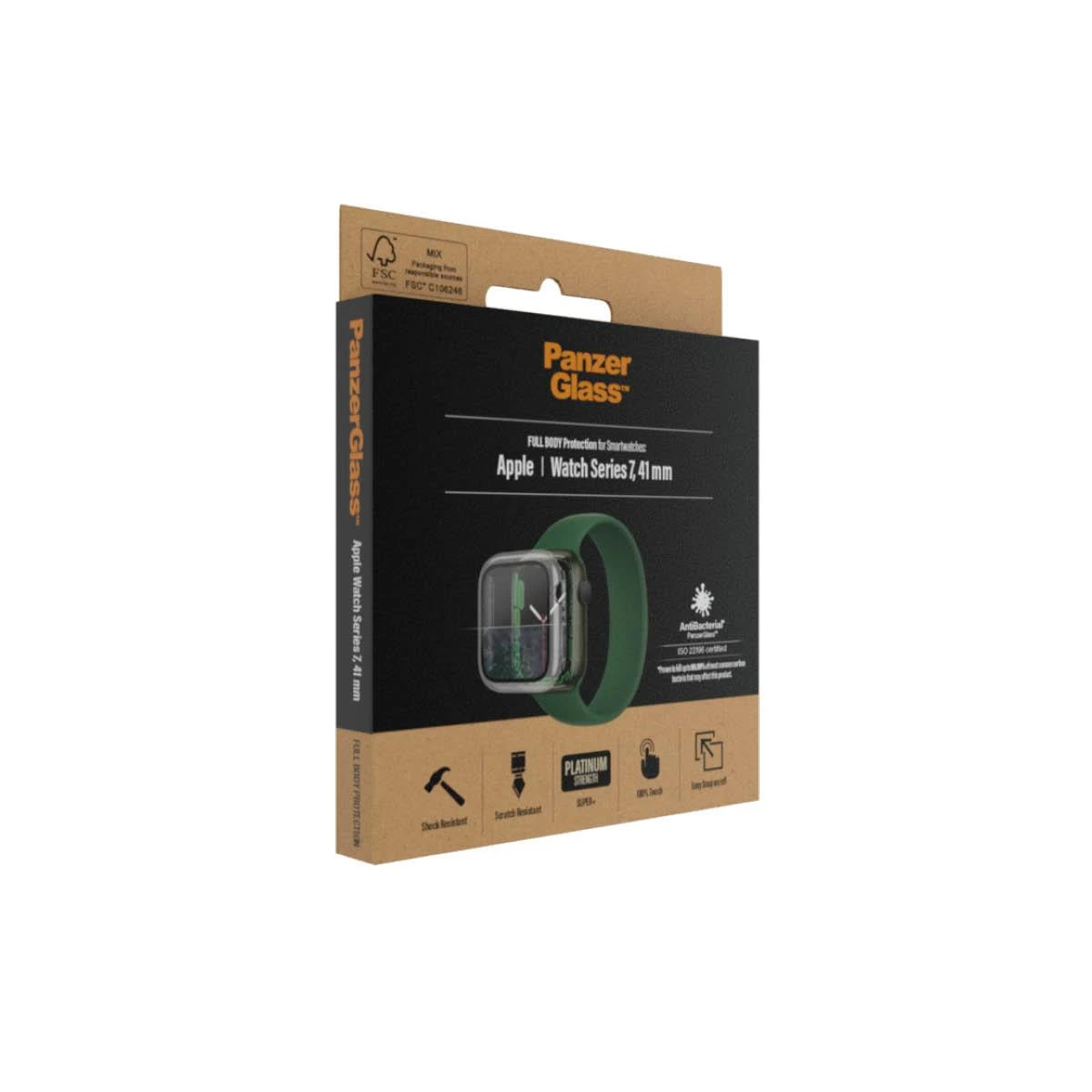 Panzer Glass PanzerGlass Viso korpuso Apple Watch 7 41mm ekrano apsauga, Skaidrus