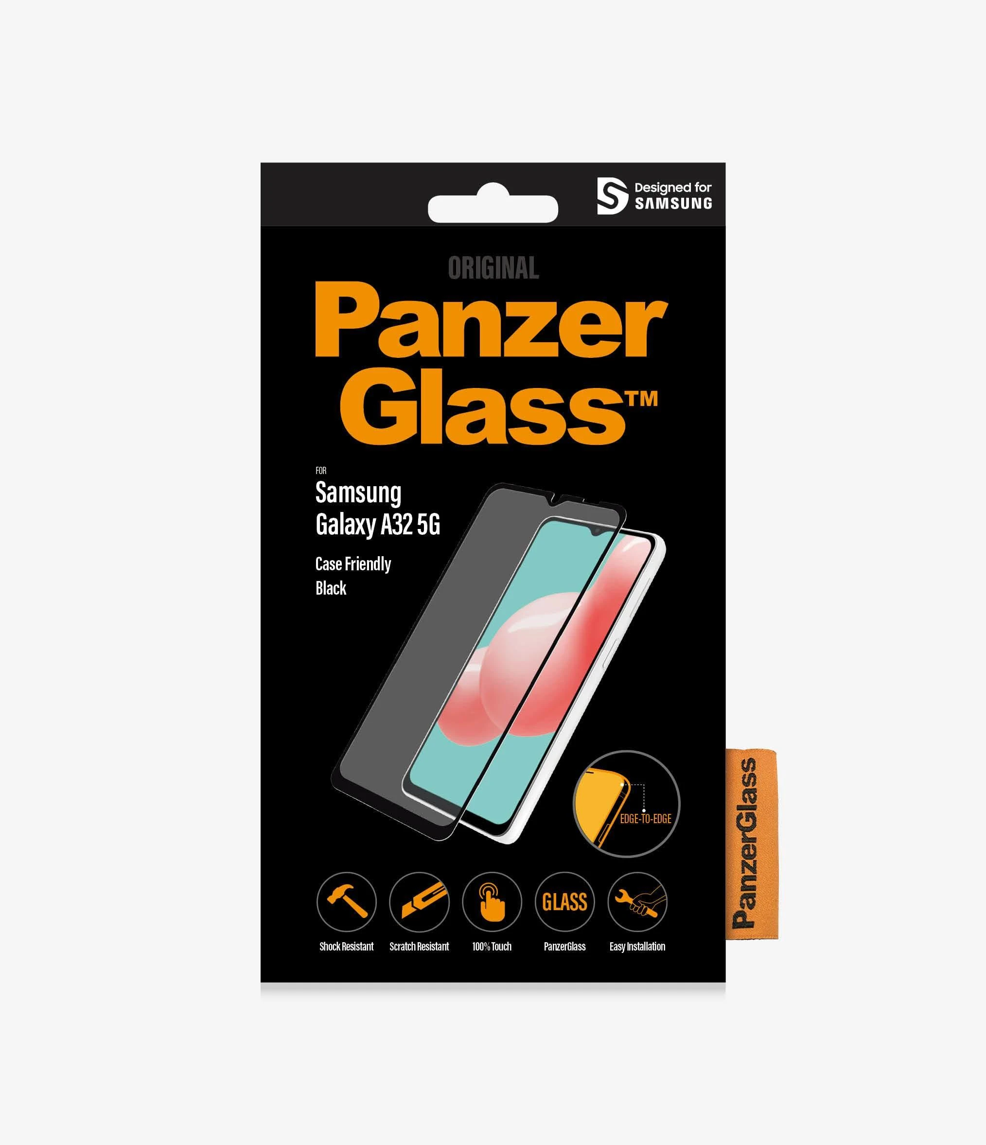 Panzer Glass PanzerGlass | Tinka dėklui ekrano apsauga | 7252 | Samsung | Galaxy A32 5G | Juodas/Skaidrus
