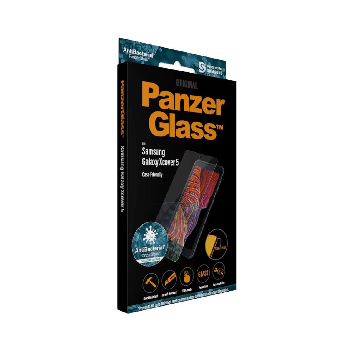 Panzer Glass PanzerGlass | Samsung | Galaxy Xcover 5 | Grūdintas stiklas | Juodas | Ekrano apsauga nuo pirštų atspaudų