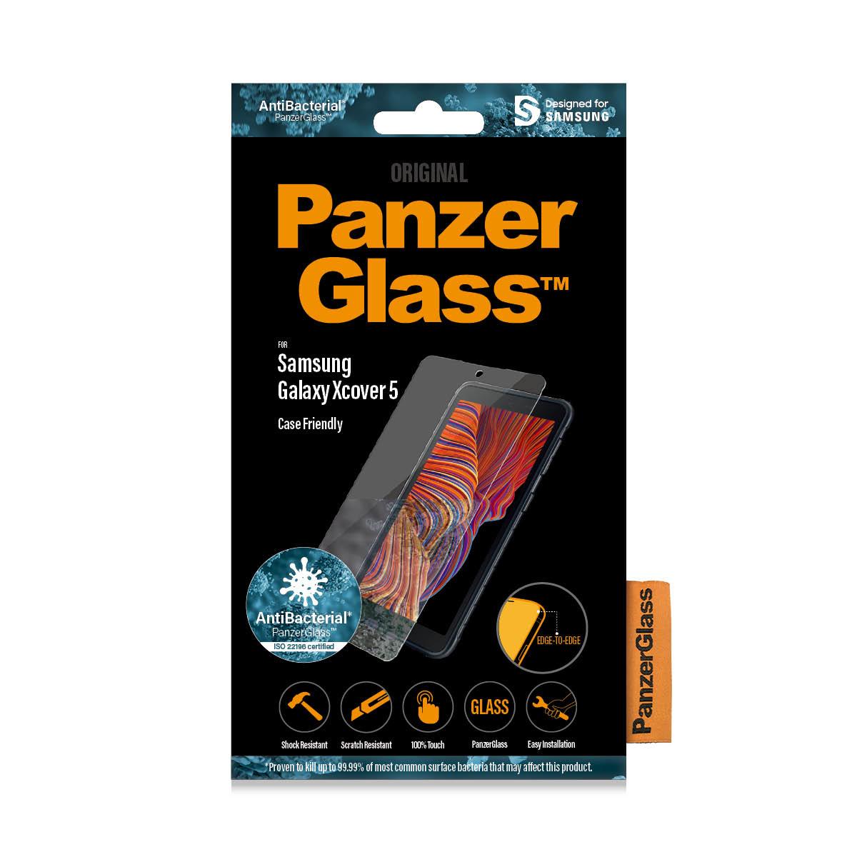 Panzer Glass PanzerGlass | Samsung | Galaxy Xcover 5 | Grūdintas stiklas | Juodas | Ekrano apsauga nuo pirštų atspaudų