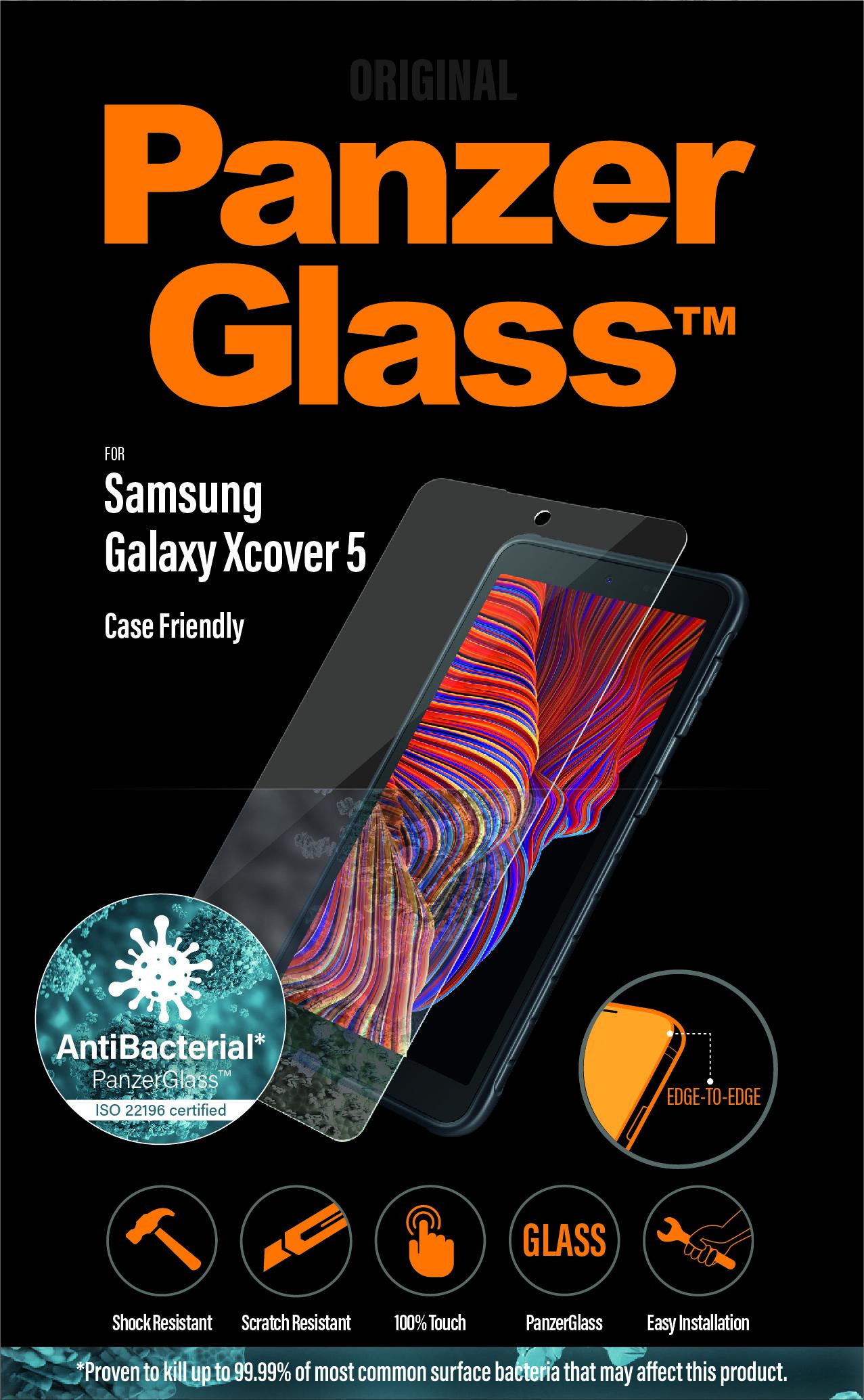 Panzer Glass PanzerGlass | Samsung | Galaxy Xcover 5 | Grūdintas stiklas | Juodas | Ekrano apsauga nuo pirštų atspaudų