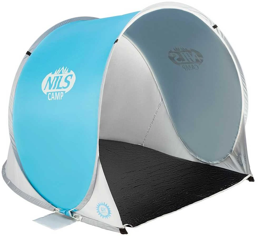 Išskleidžiama paplūdimio palapinė Nils Camp NC3173 mėlyna-pilka