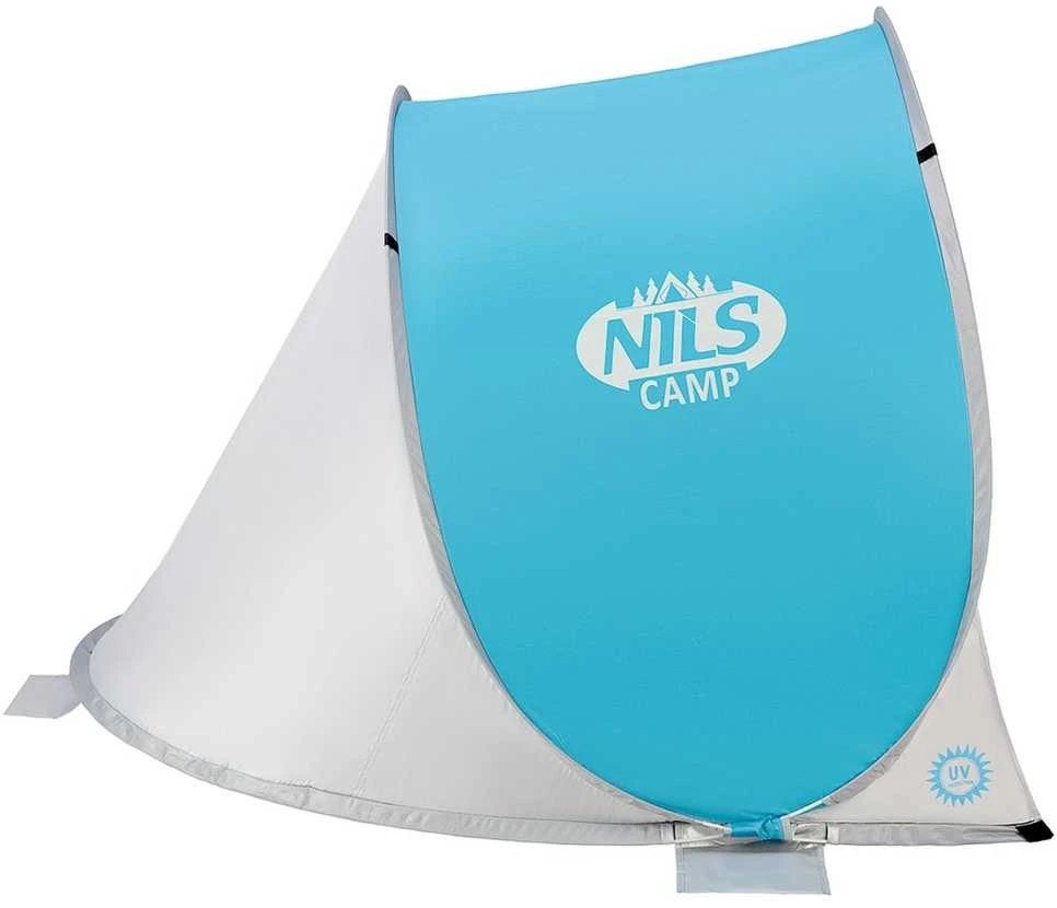 Išskleidžiama paplūdimio palapinė Nils Camp NC3173 mėlyna-pilka