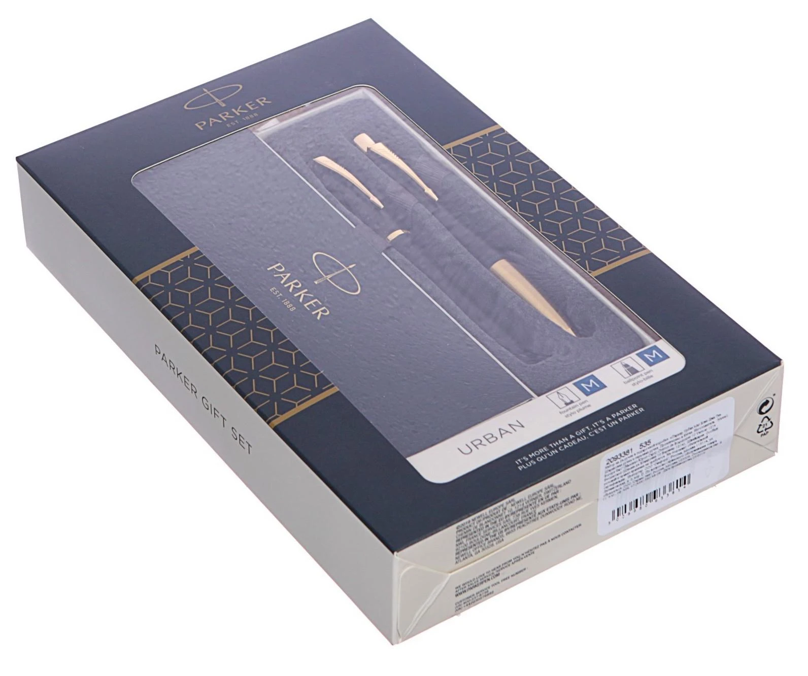 Parker Rinkinys: Plunksnakotis + tušinukas Urban Juodas GT - 2093381