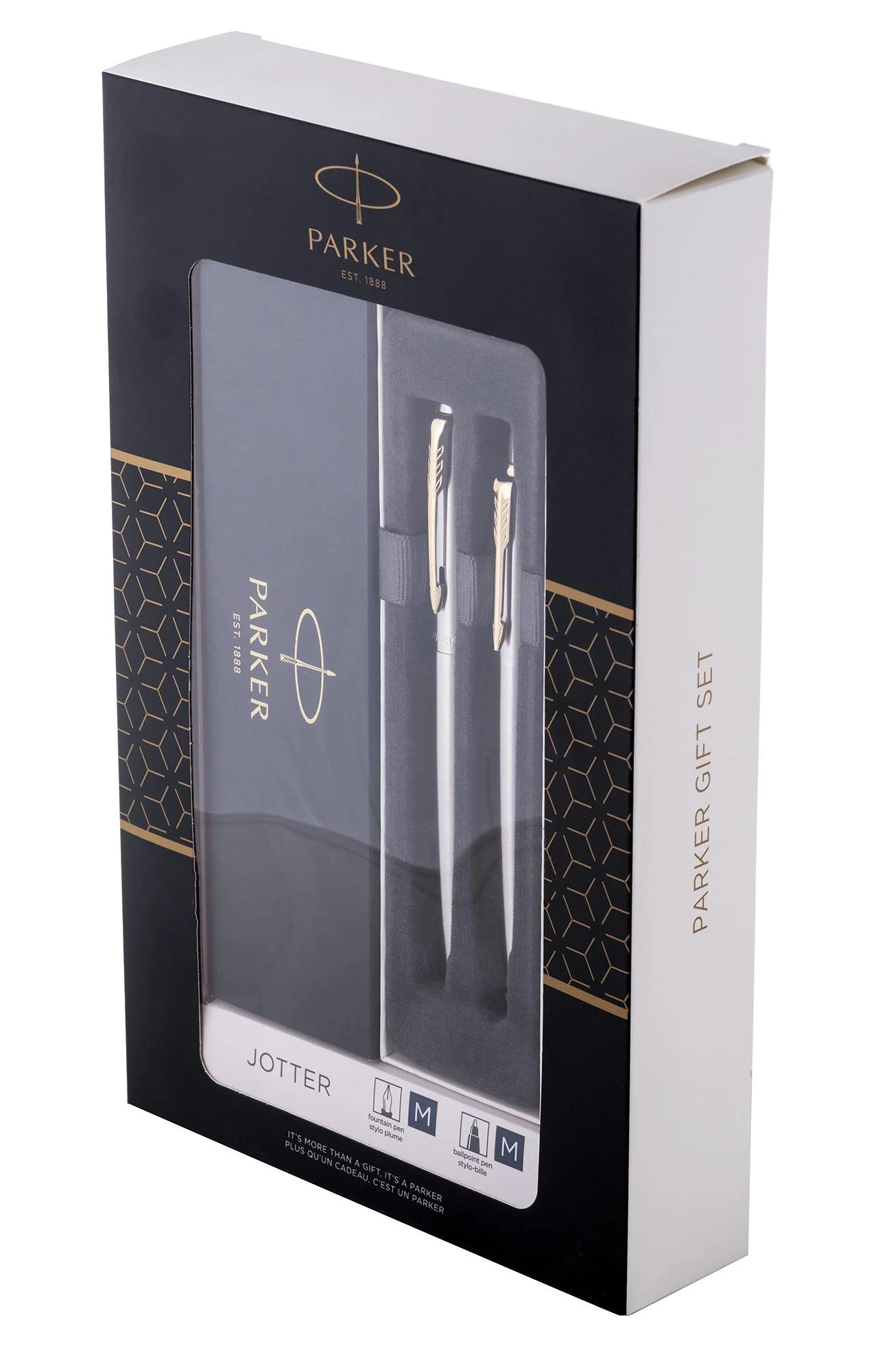 Parker Rinkinys: Plunksnakotis + Tušinukas Jotter Stainless Steel GT - 2093257