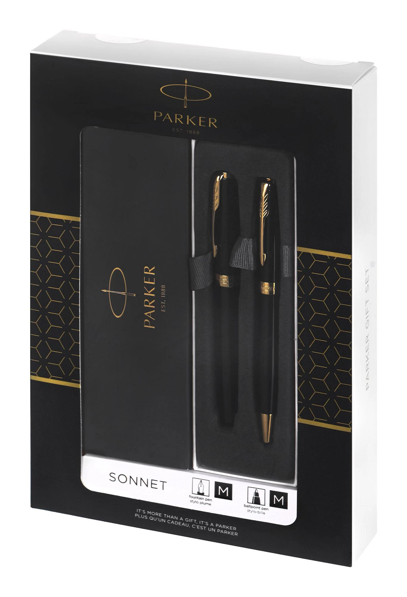 Parker DuoSet Sonnet Juodas Lacquer Pen