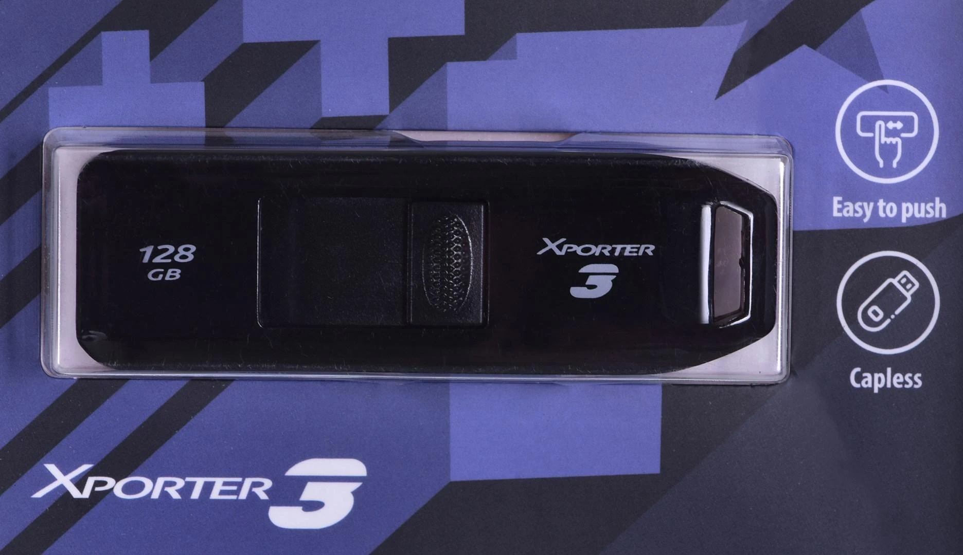 Patriot Xporter 3 128GB Type A USB 3.2 ištraukiamas juoda