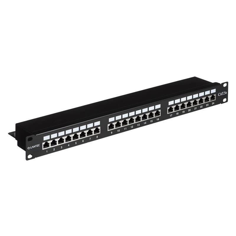Q Lantec Patchpanel STP cat.5e 19 colių 1U 24xRJ45 LSA