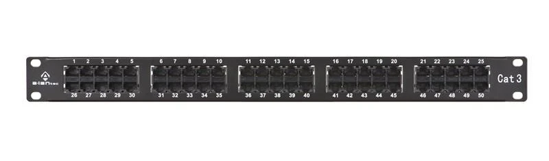 „Alantec“ telefono skydelis 50xRJ45, 3 kat. 1U - PK007