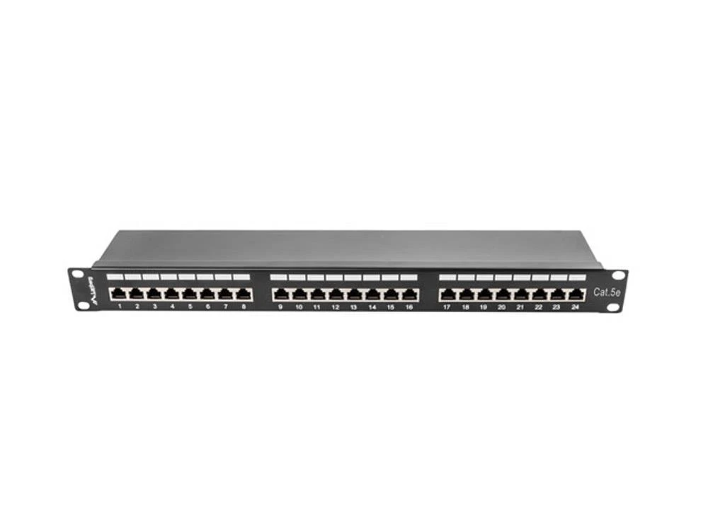 LANBERG PPS5-1024-B Patch Panel 24 prievadas 1U kat. 5e ekranuotas juodas